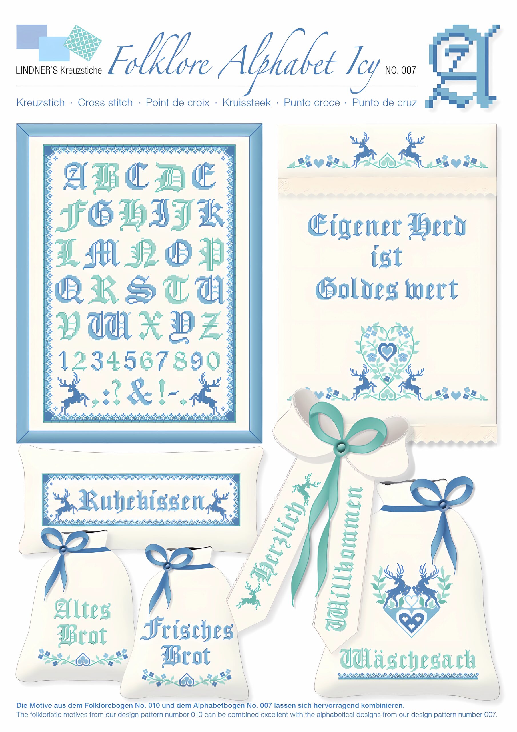 Lindners Cross Stitch Chart Folklore Alphabet Icy ePattern