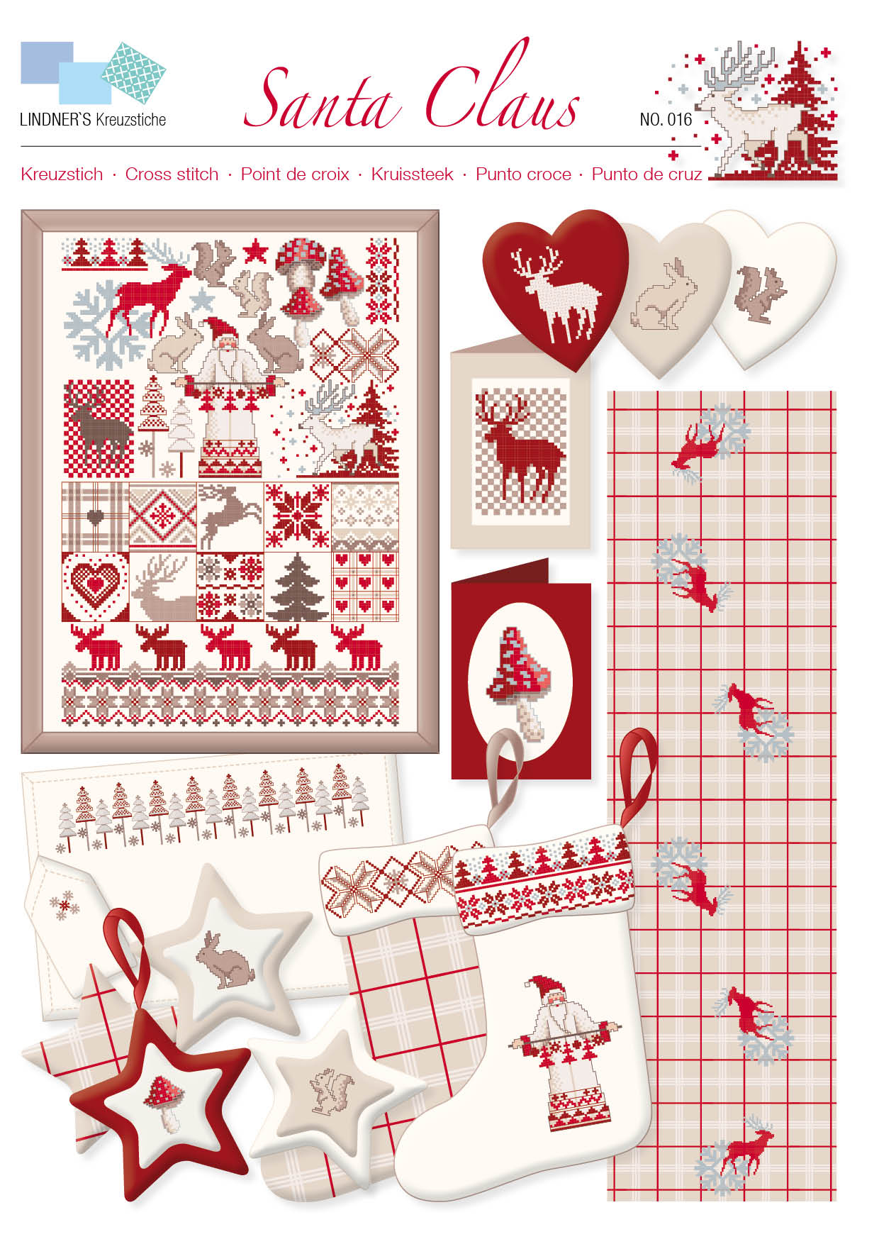 Lindners Cross Stitch Chart Santa Claus ePattern
