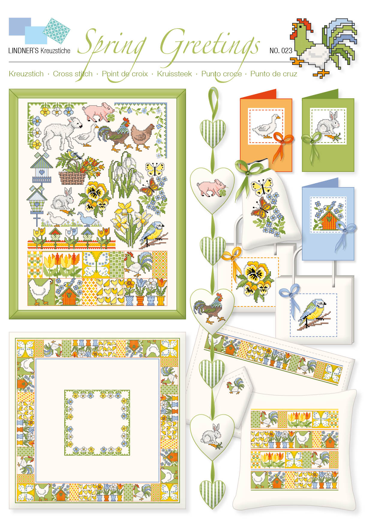 Lindners Cross Stitch Chart Spring Greetings ePattern