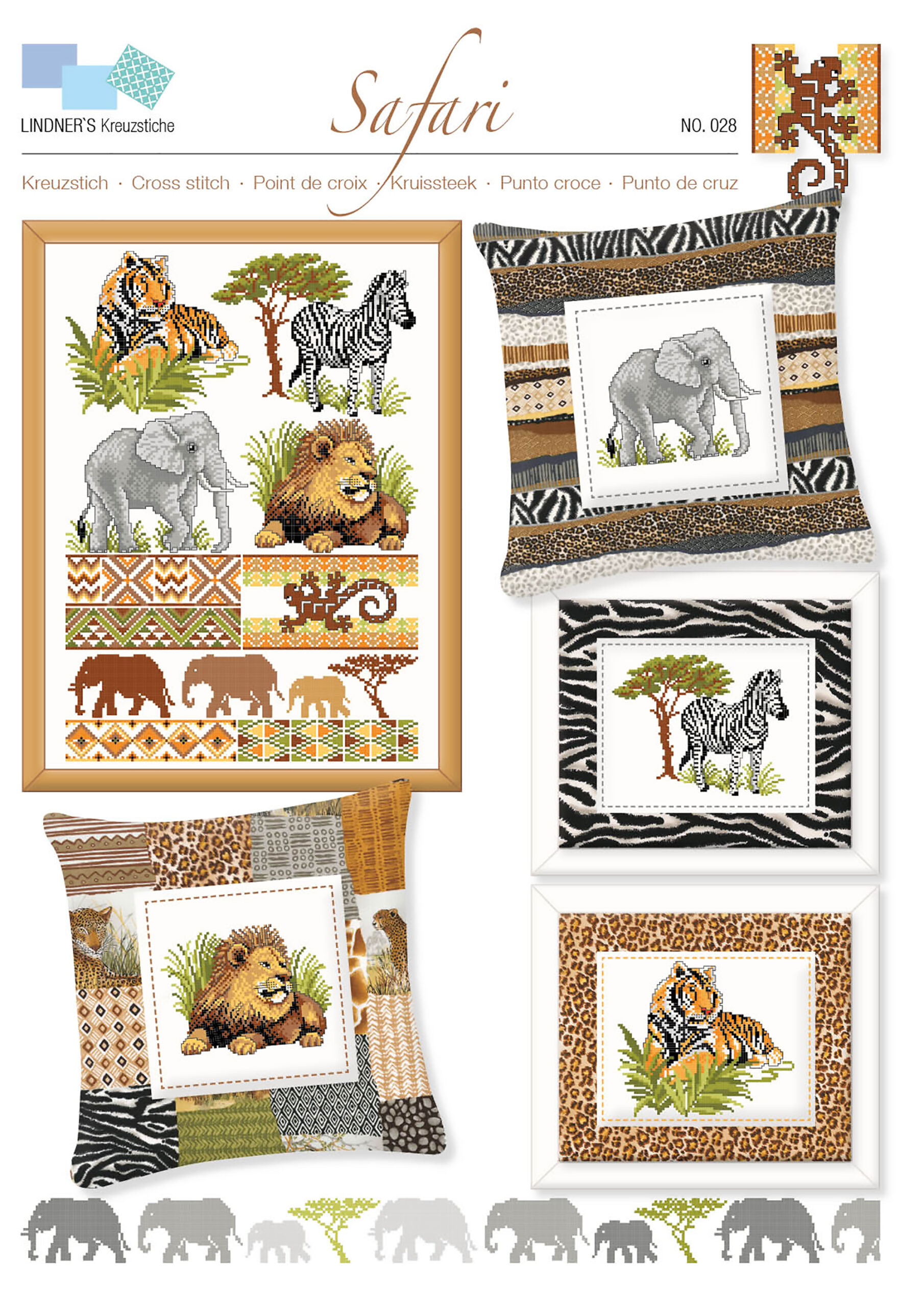 Lindners Cross Stitch Chart Safari ePattern