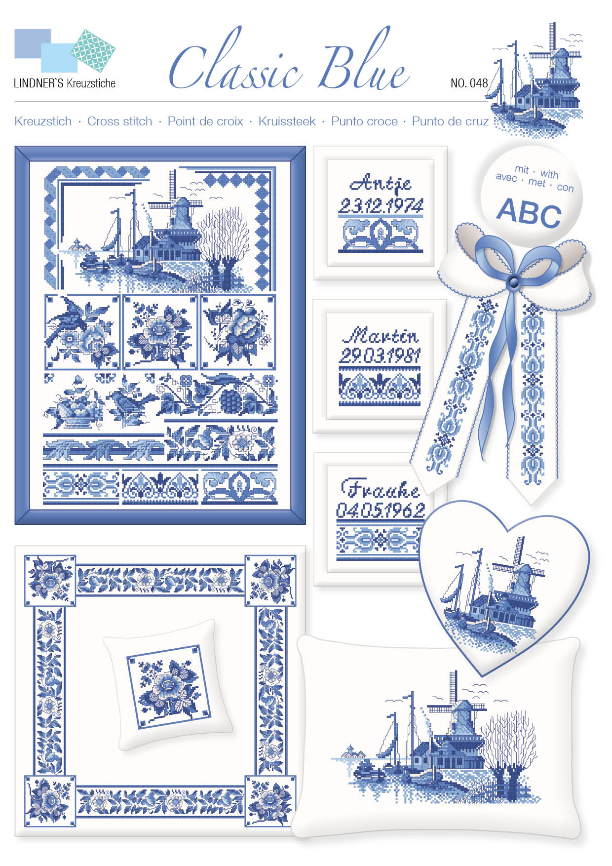 Lindners Cross Stitch Chart Classic Blue ePattern
