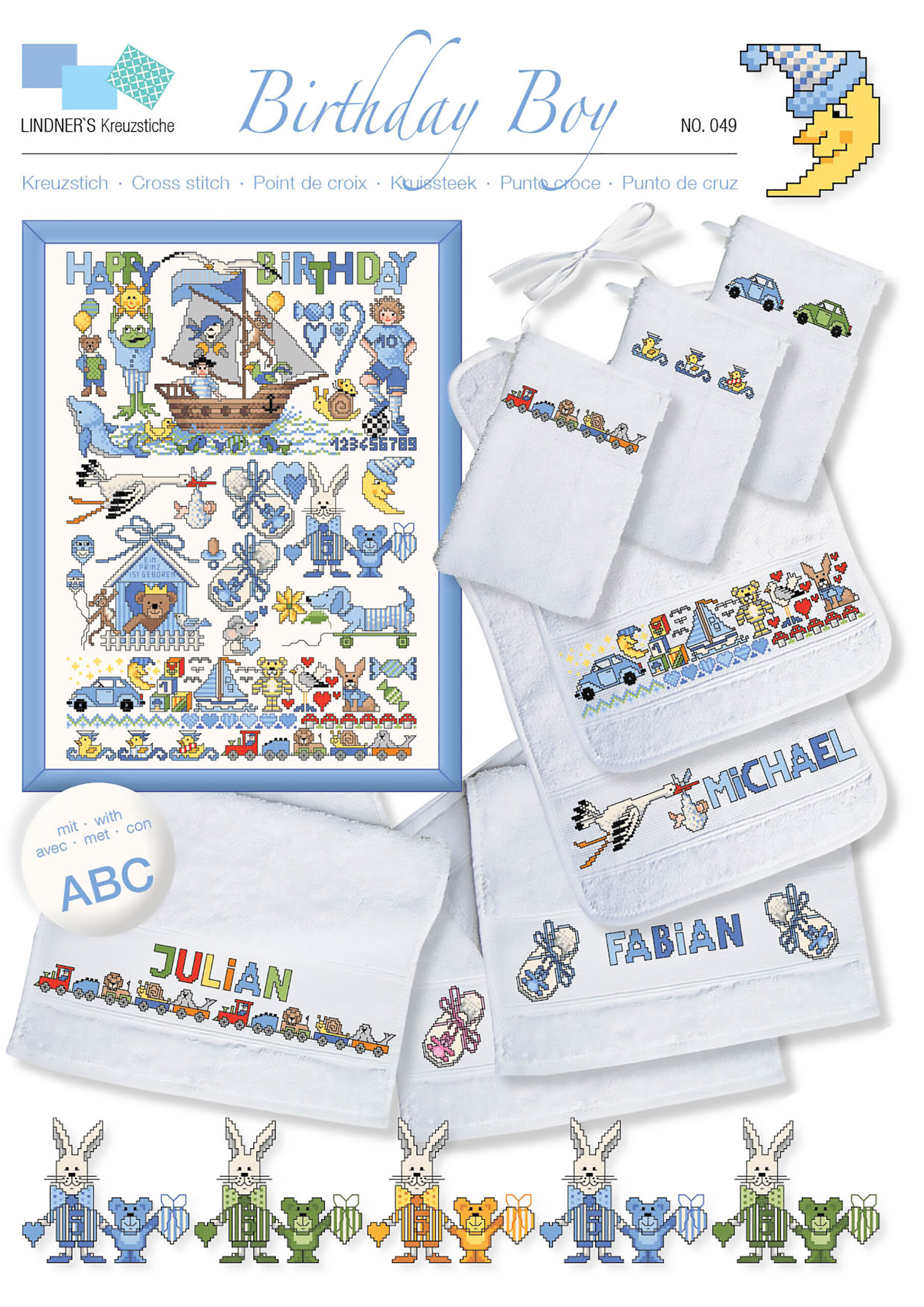 Lindners Cross Stitch Chart Birthday Boy ePattern