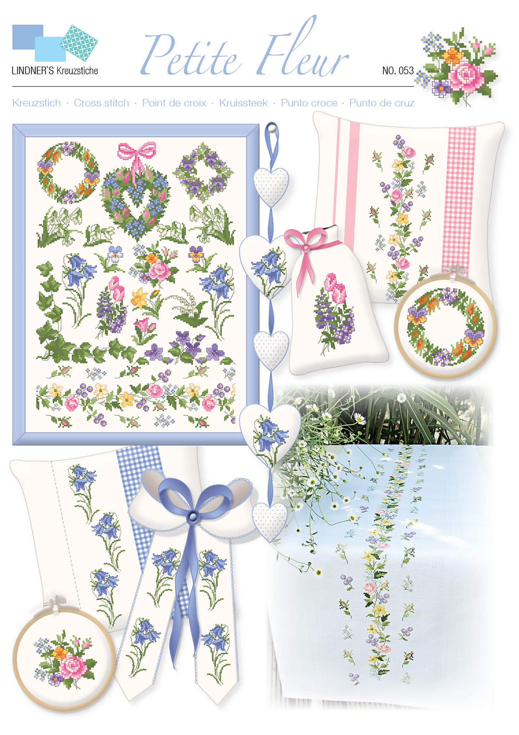 Lindners Cross Stitch Chart Petite Fleur ePattern
