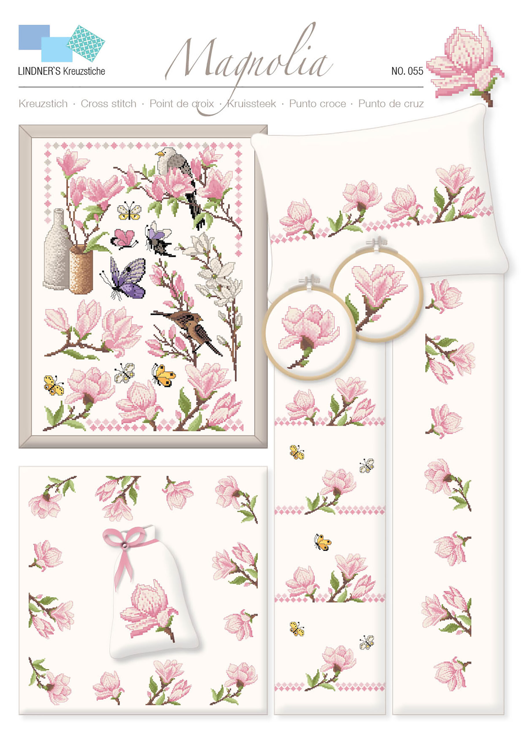 Lindners Cross Stitch Chart Magnolia ePattern