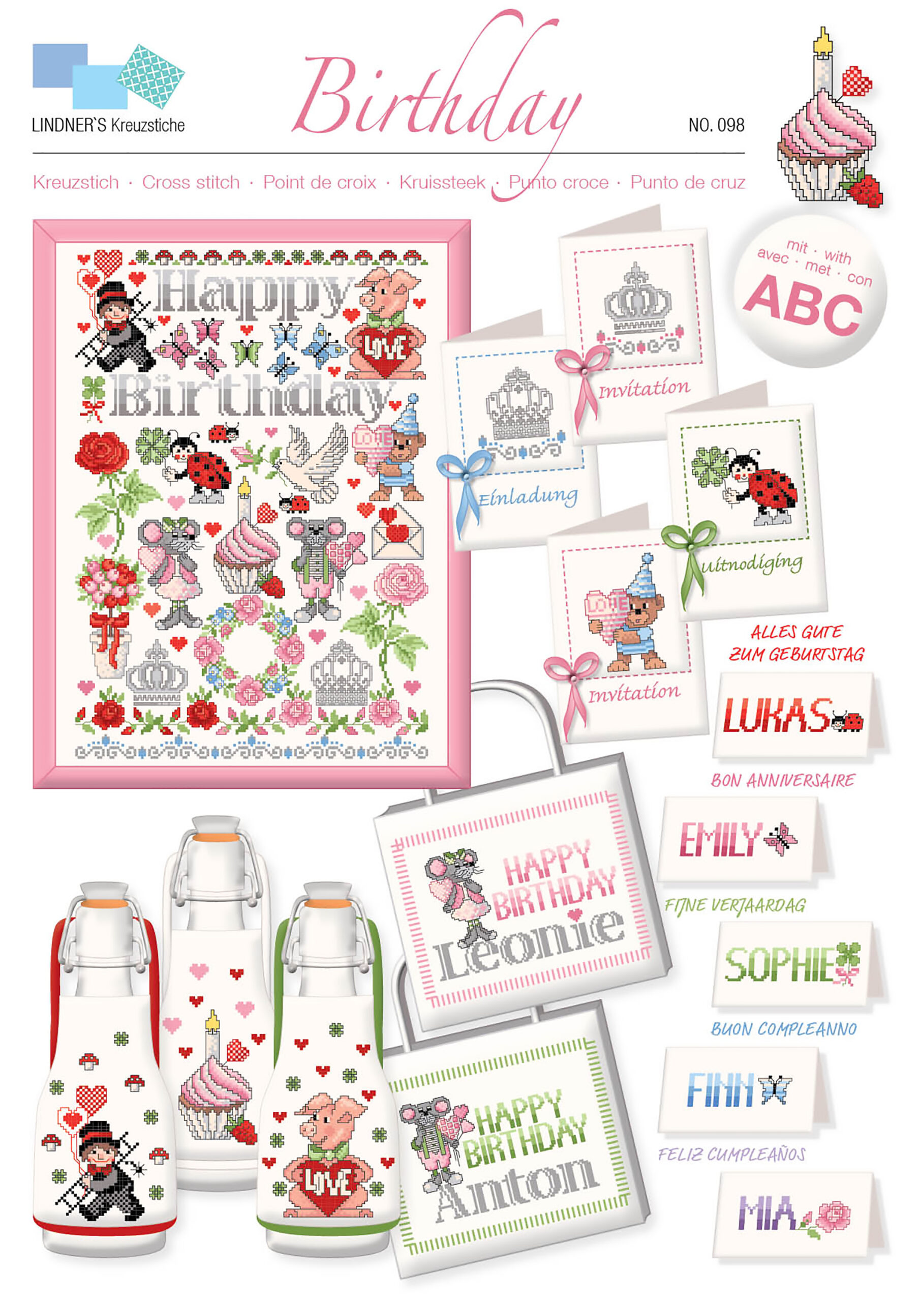 Lindners Cross Stitch Chart Birthday ePattern