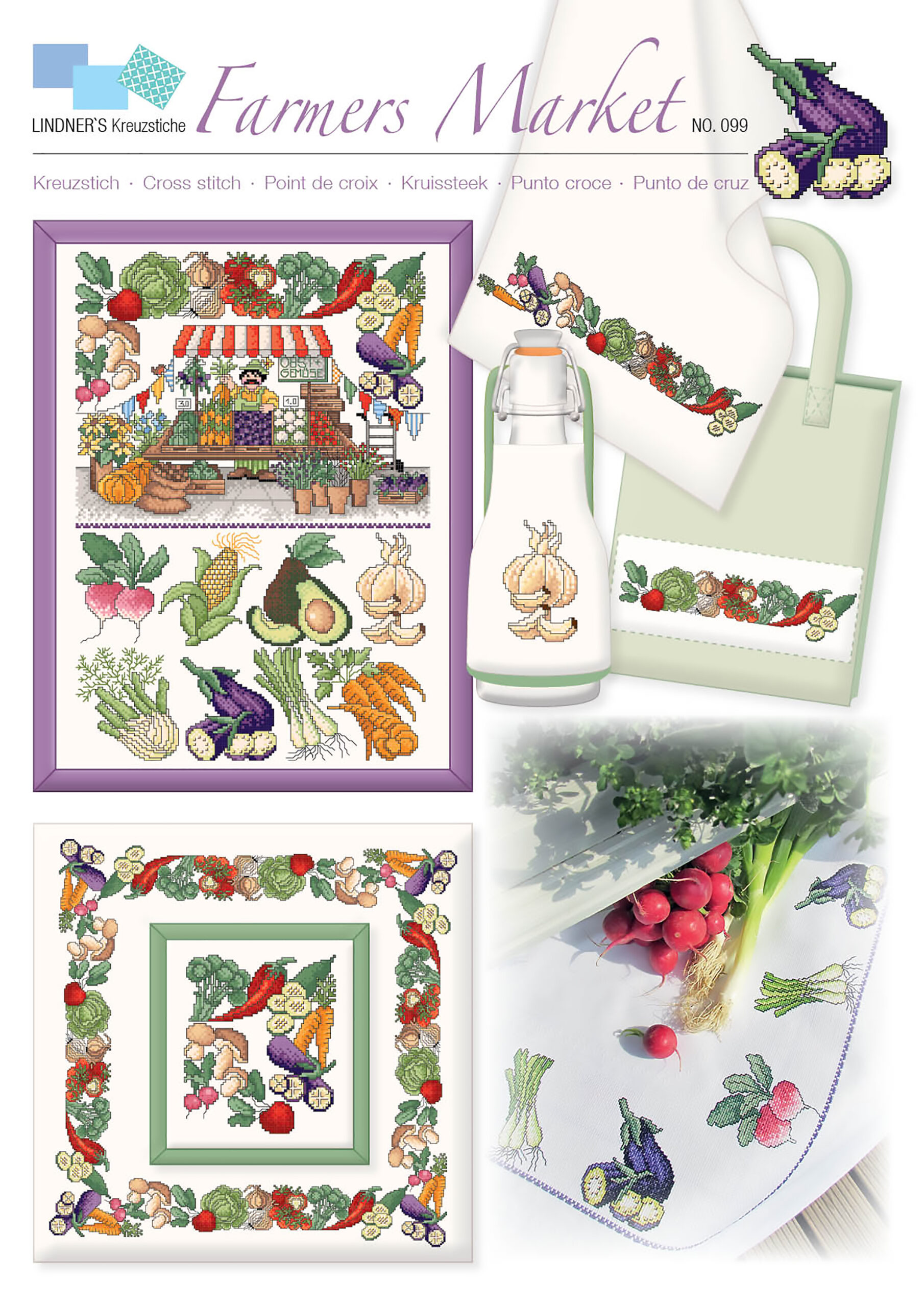 Lindners Cross Stitch Chart Farmers Market ePattern