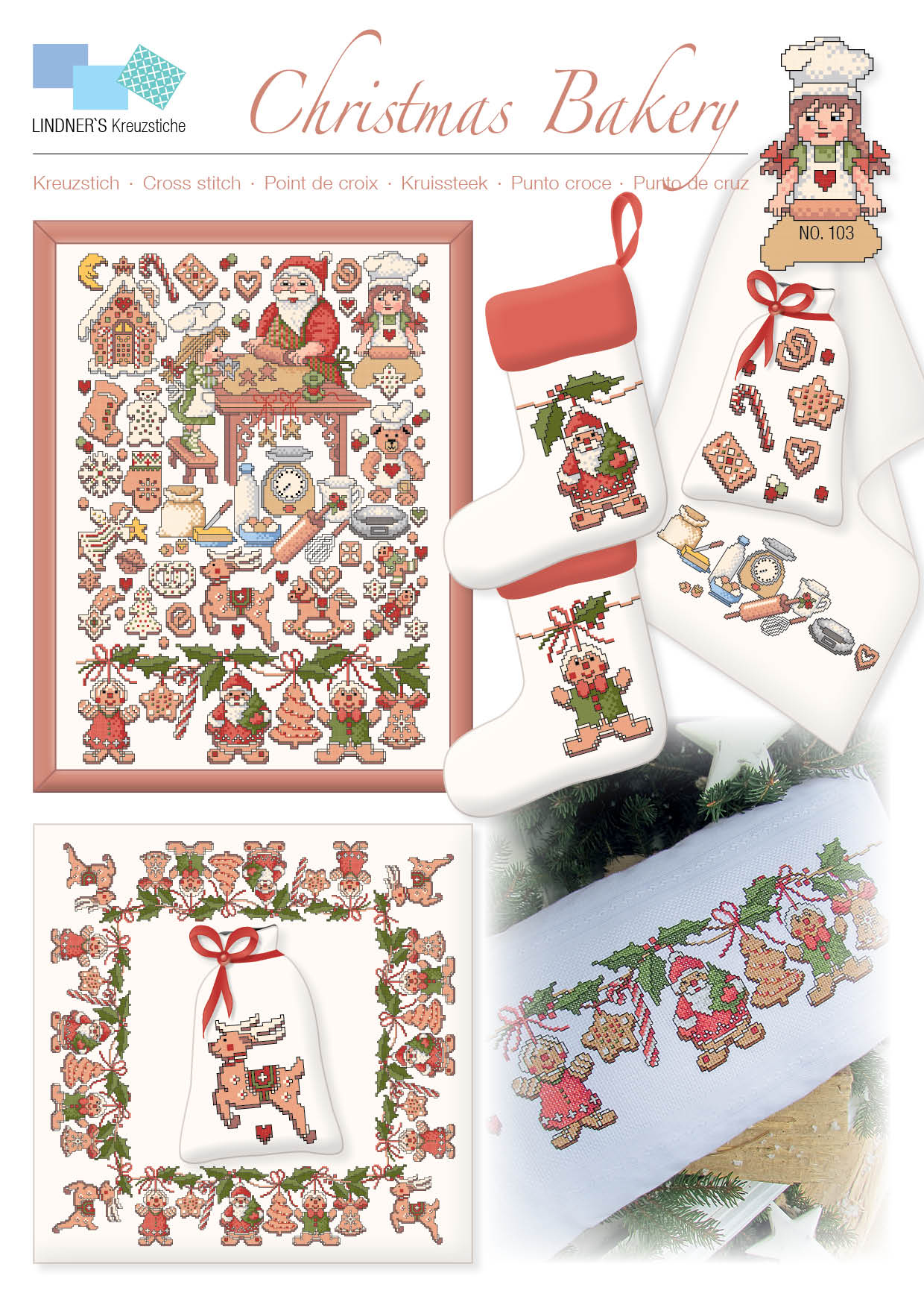 Lindners Cross Stitch Chart Christmas Bakery ePattern