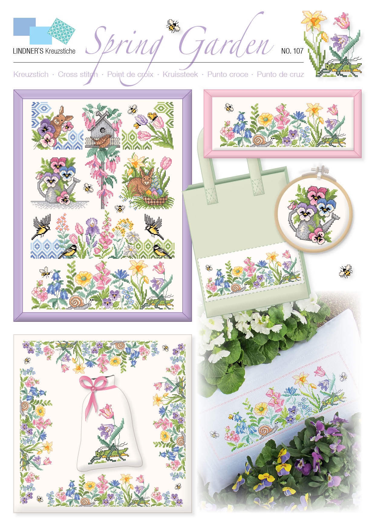 Lindners Cross Stitch Chart Spring Garden ePattern
