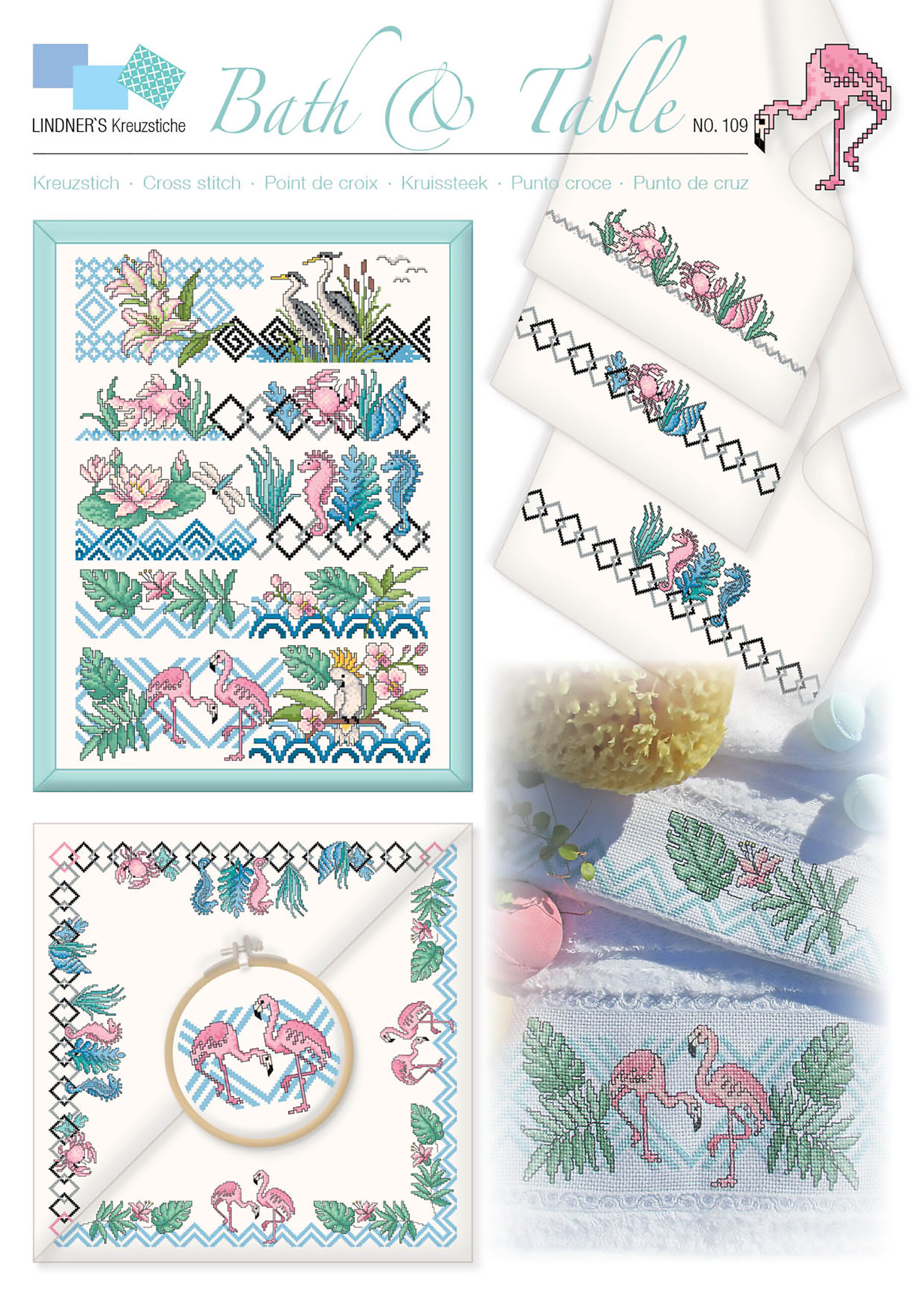 Lindners Cross Stitch Chart Bath Table ePattern