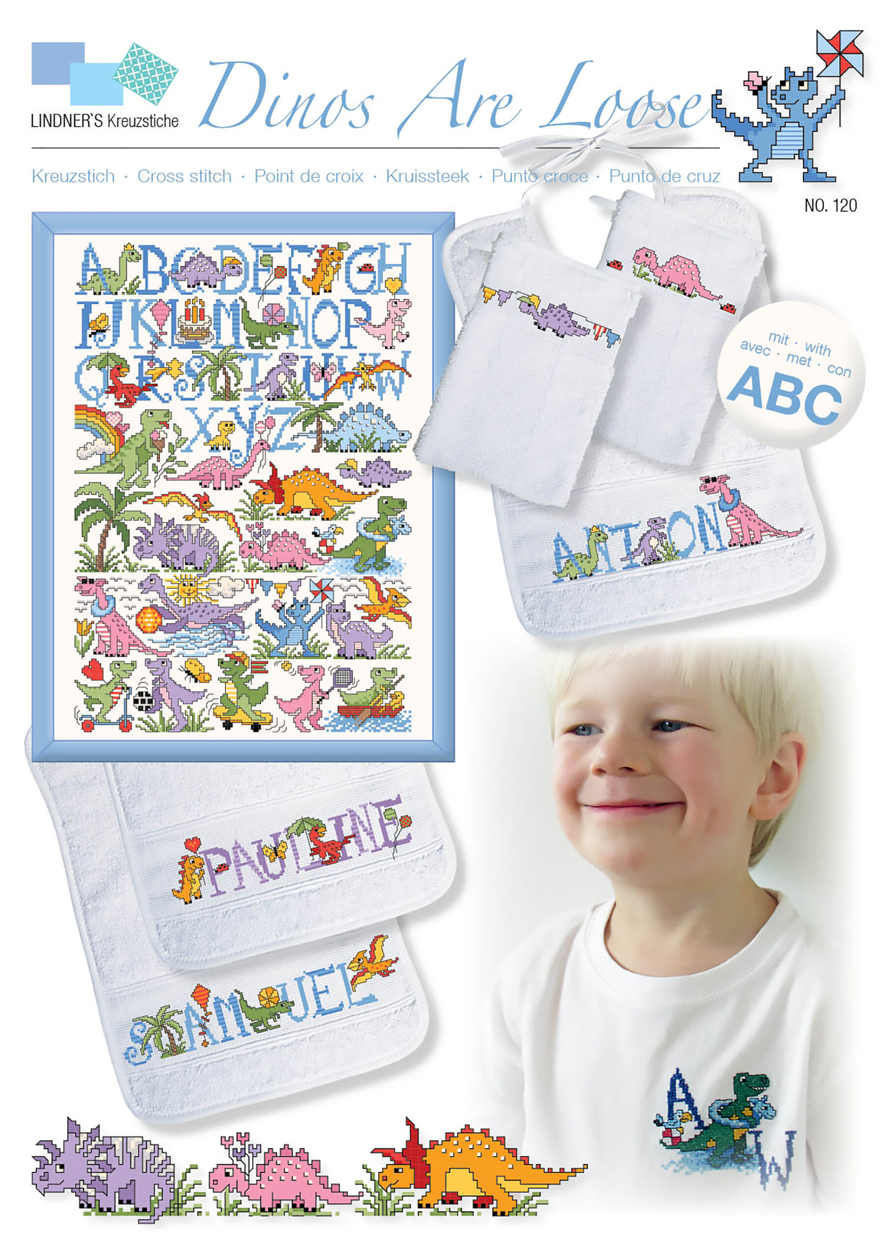 Lindners Cross Stitch Chart Dinos Are Loose ePattern