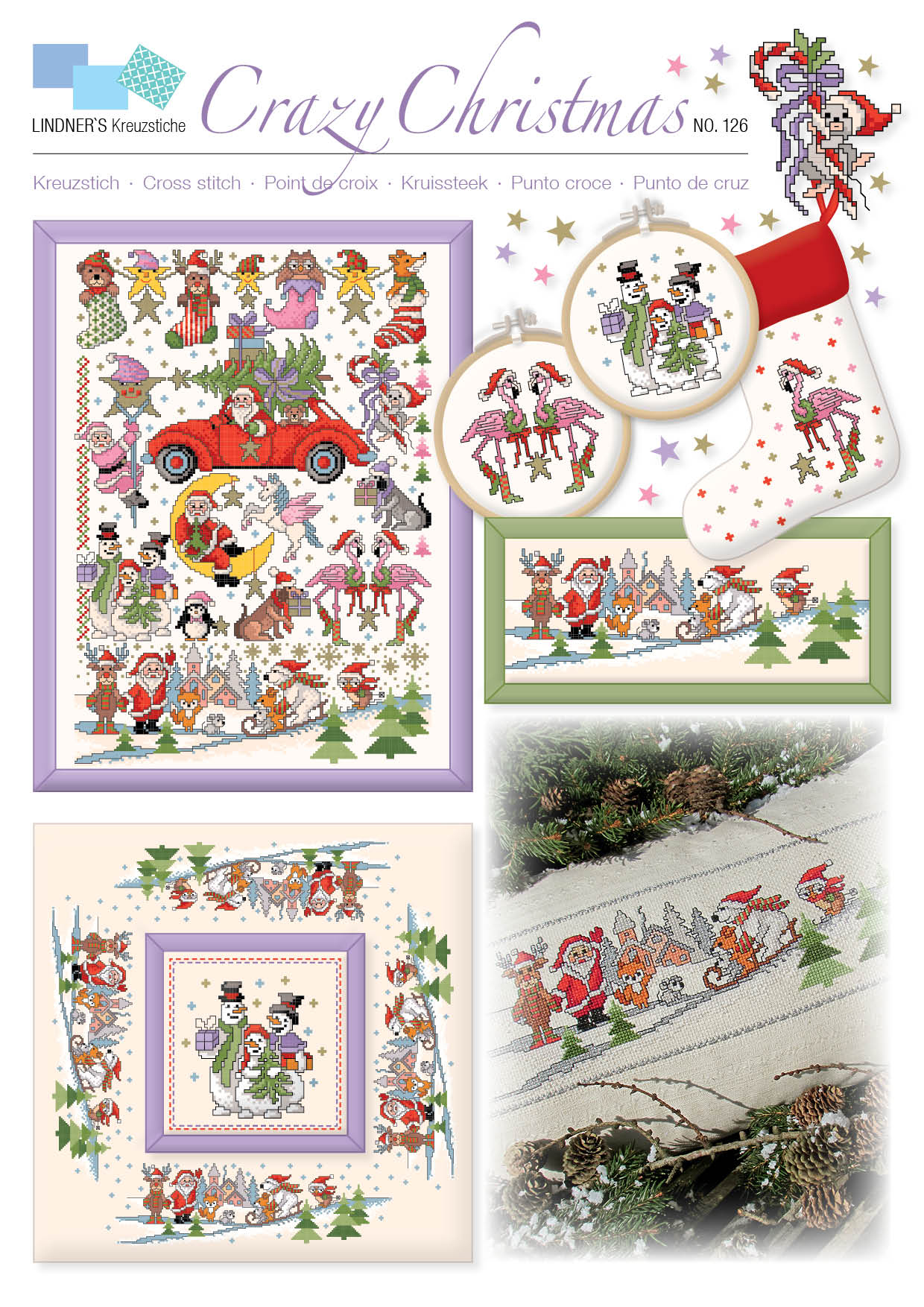 Lindners Cross Stitch Chart Crazy Christmas ePattern