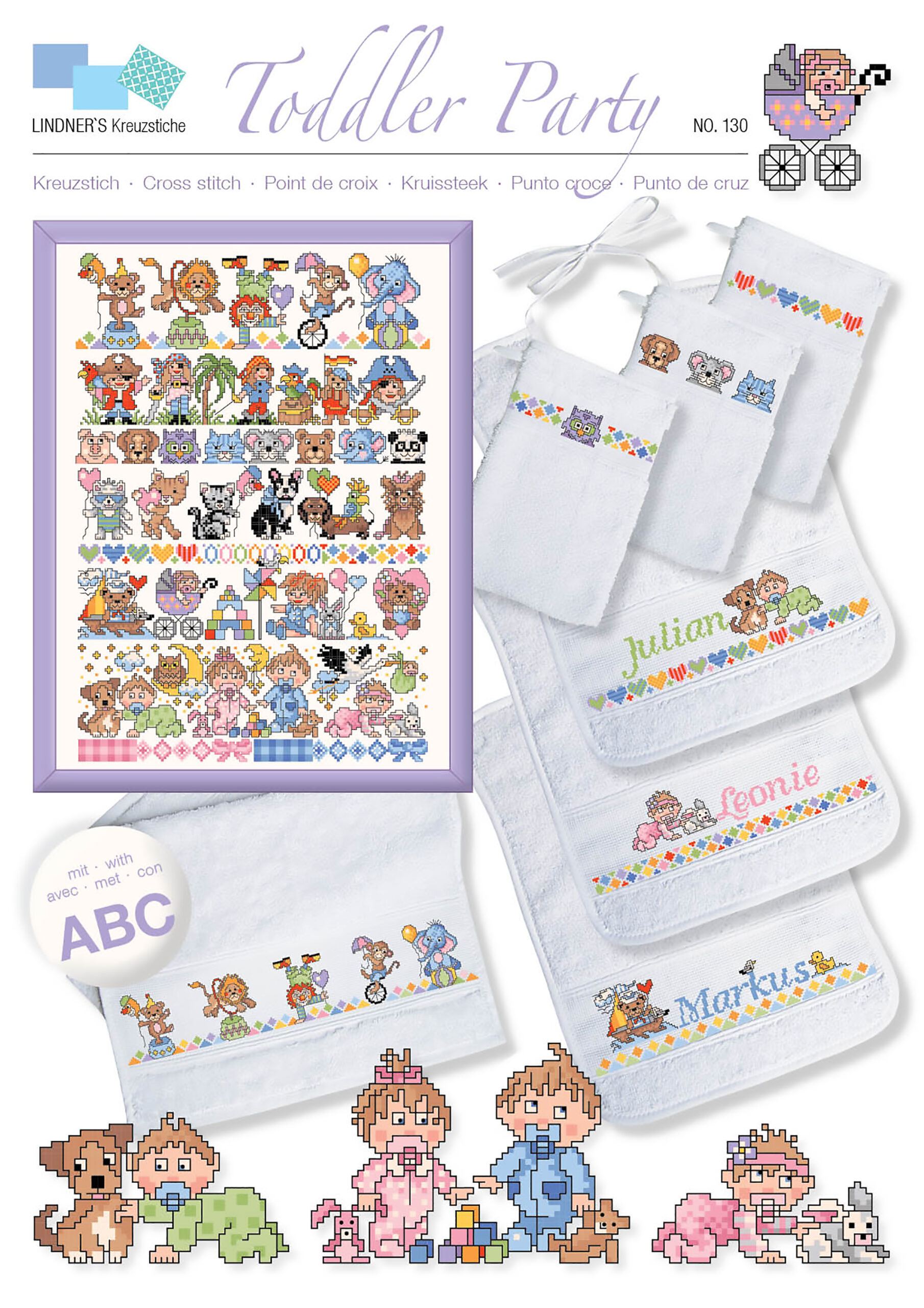 Lindners Cross Stitch Chart Toddler Party ePattern