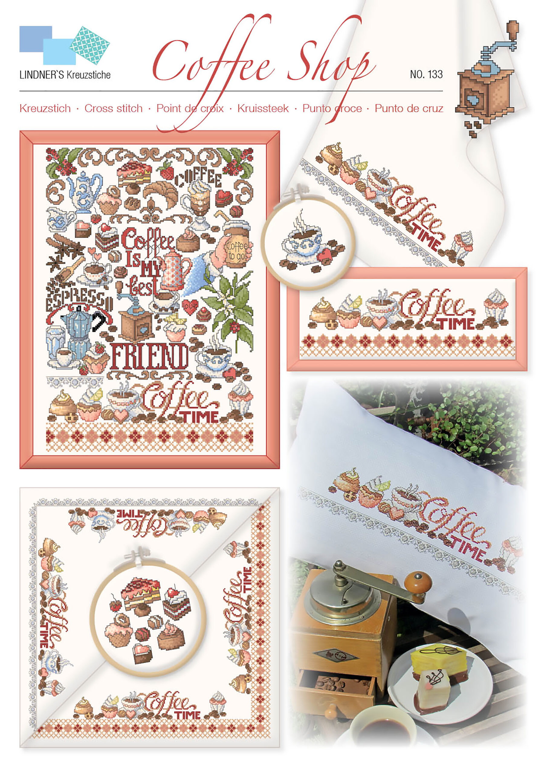 Lindners Cross Stitch Chart Coffee Shop ePattern