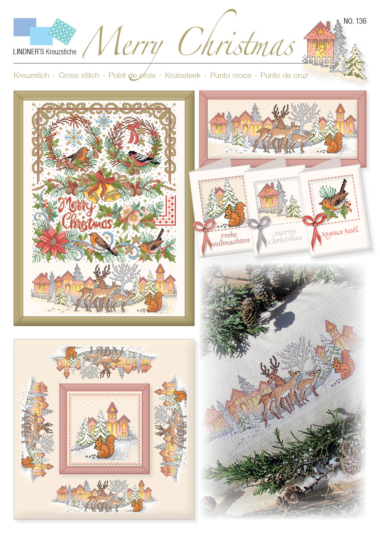 Lindners Cross Stitch Chart Merry Christmas ePattern