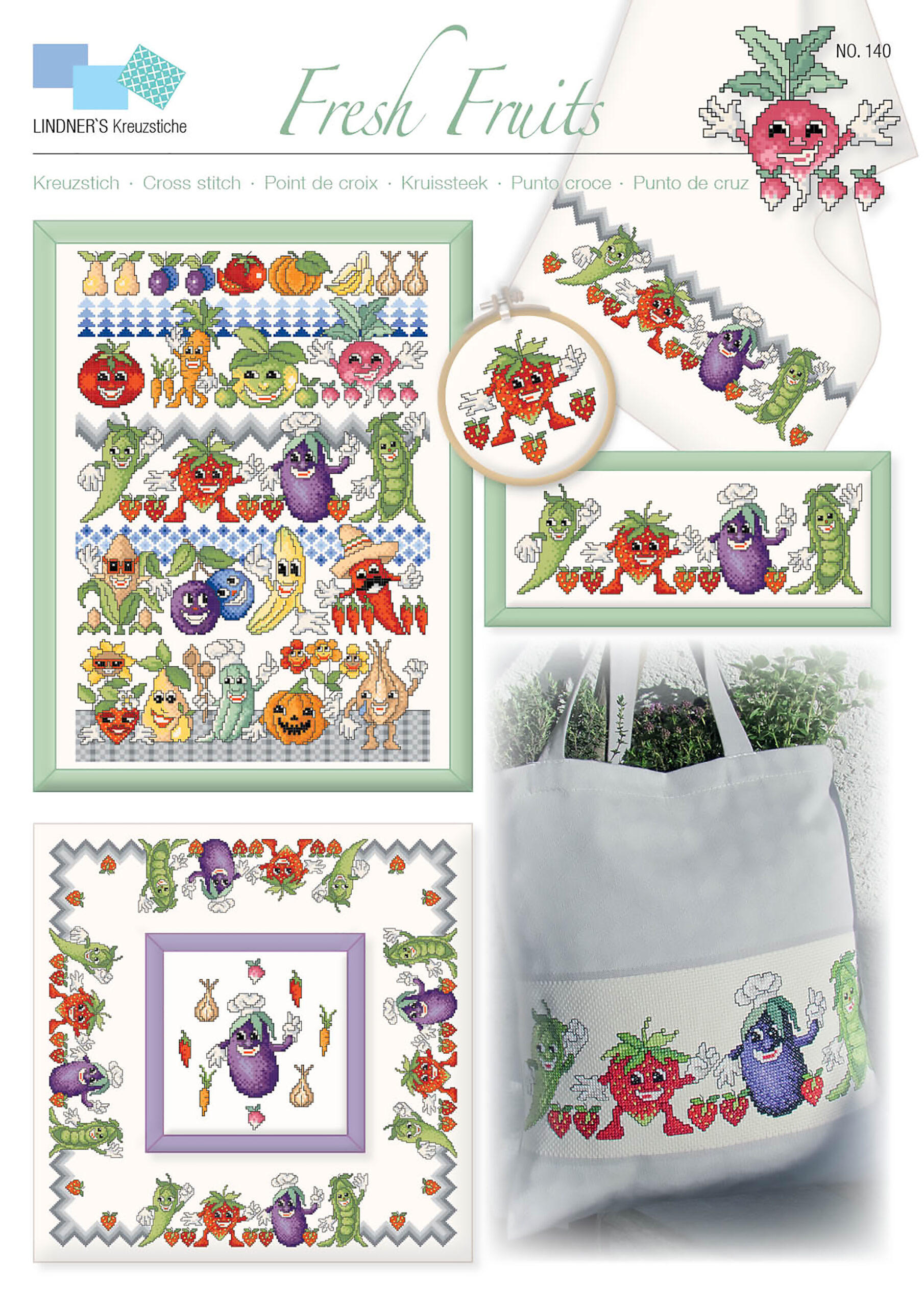 Lindners Cross Stitch Chart Fresh Fruits ePattern