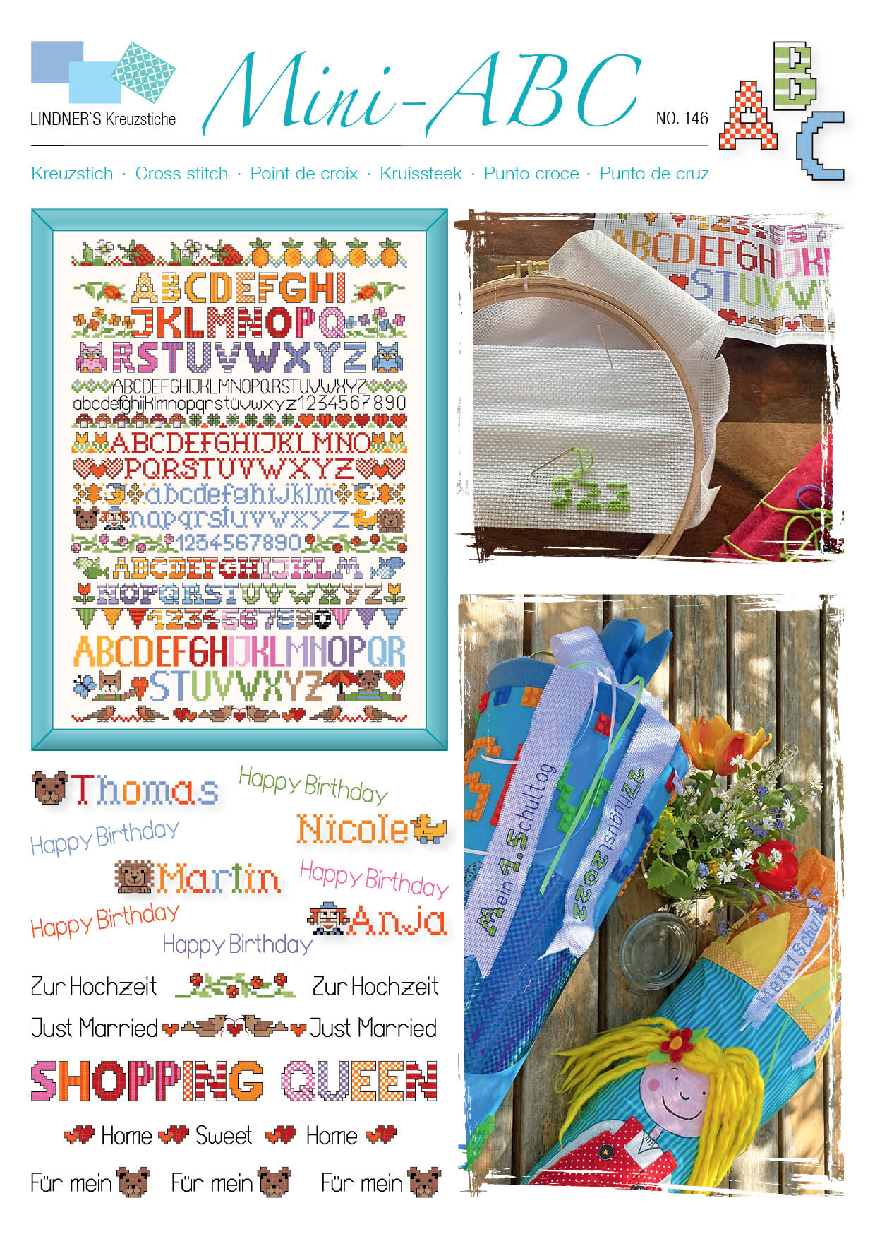 Lindners Cross Stitch Chart Mini ABC ePattern