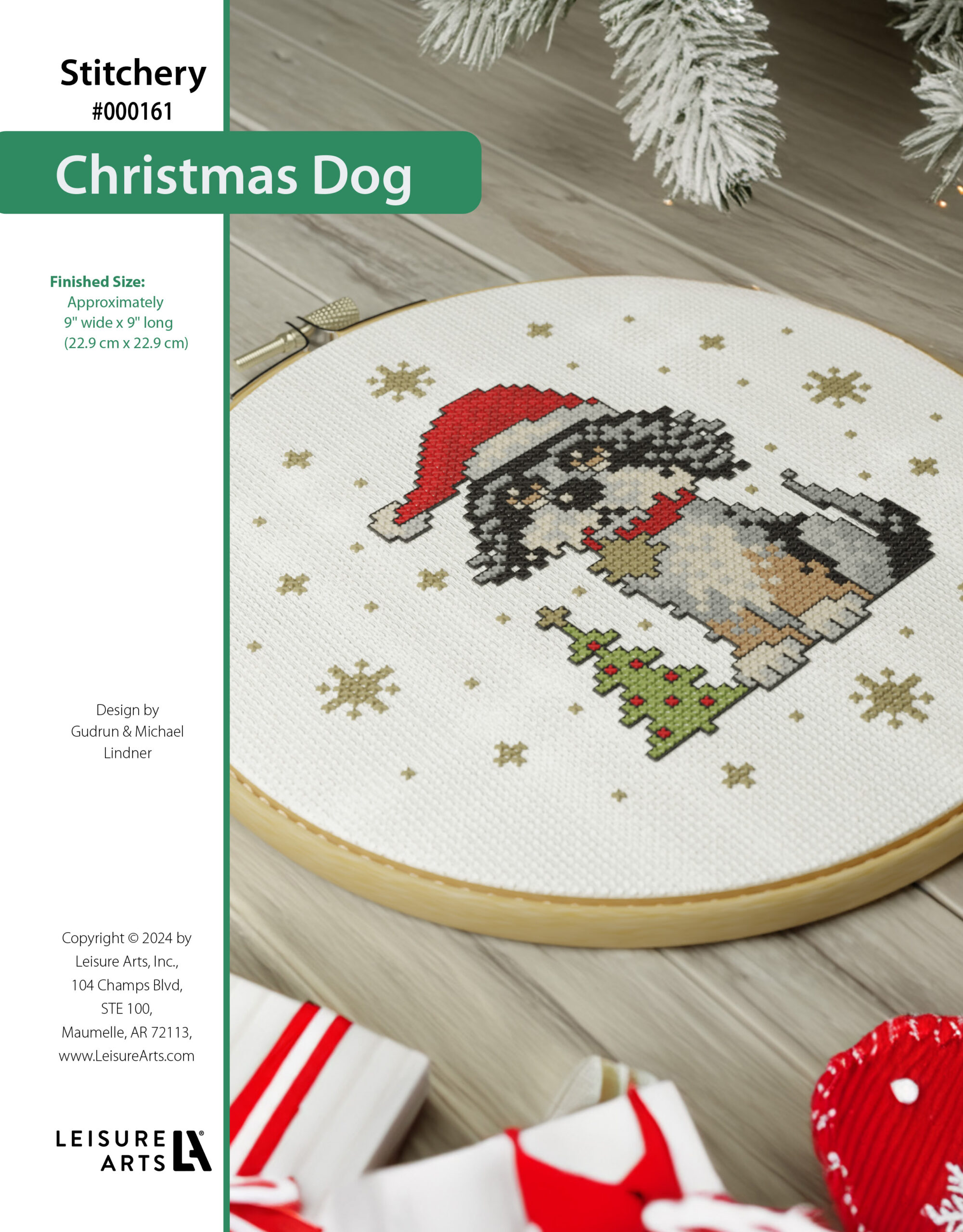 Leisure Arts Digital Pattern XStitch Christmas Dog