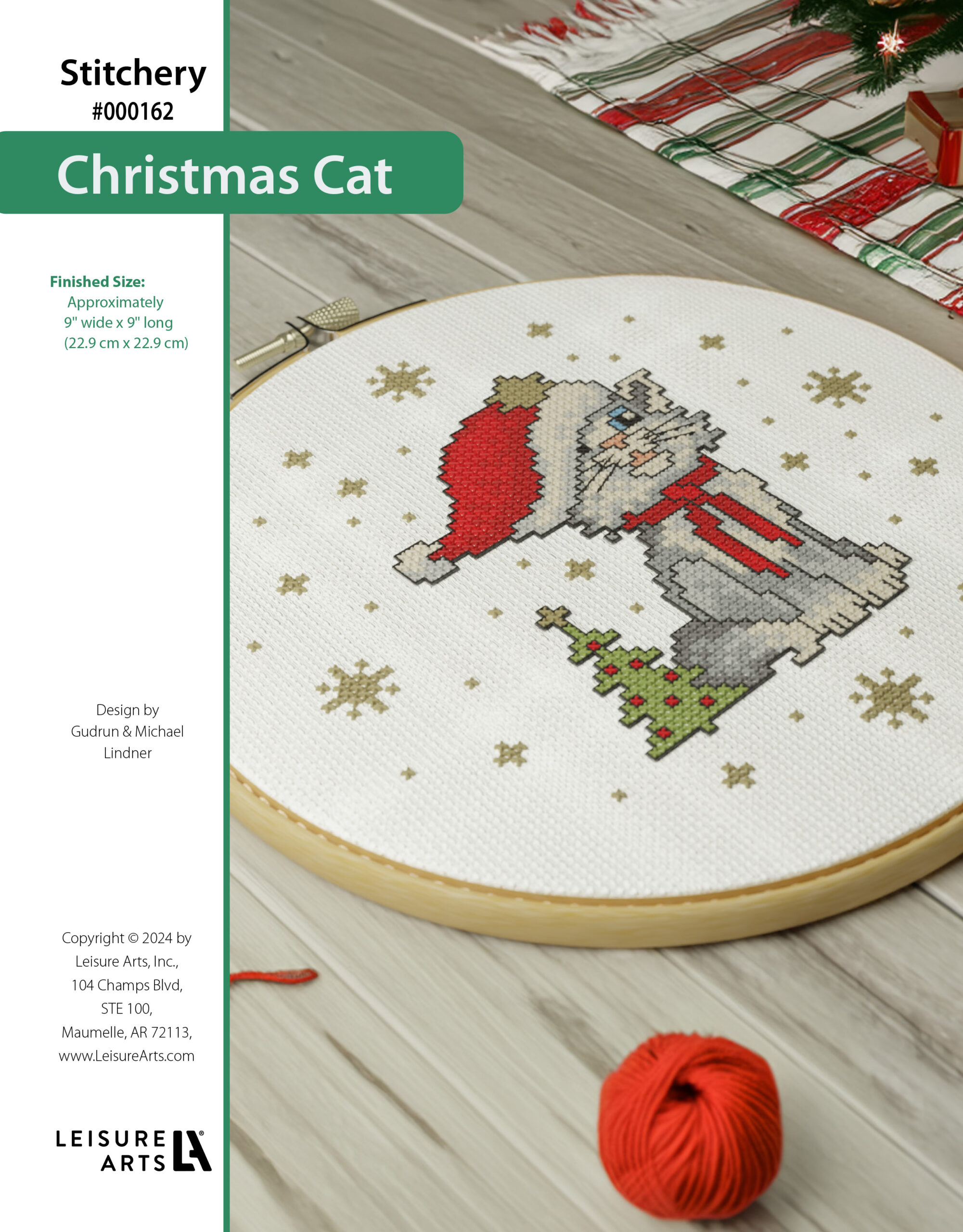 Leisure Arts Digital Pattern XStitch Christmas Cat