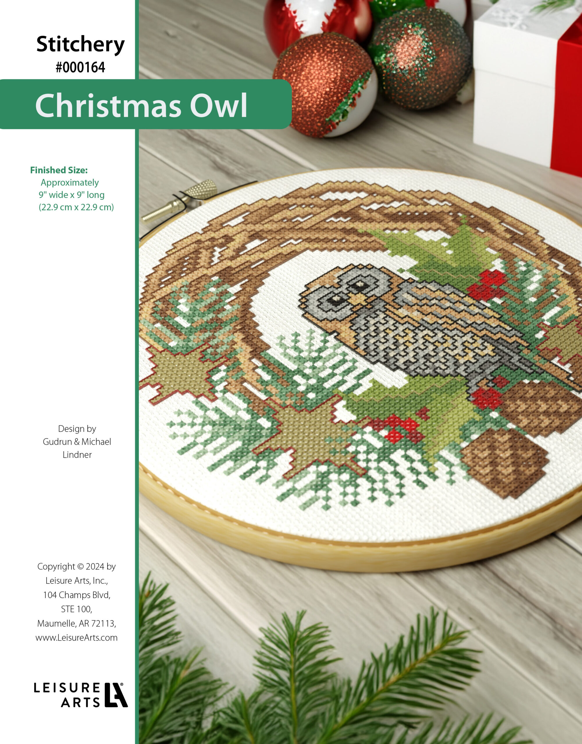 Leisure Arts ePattern XStitch Christmas Owl