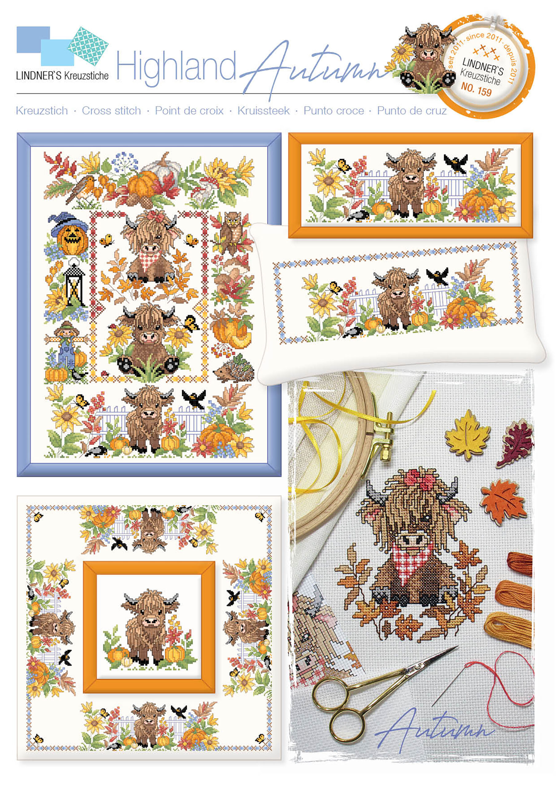 Leisure Arts ePattern Lindners Cross Stitch Highland Autumn