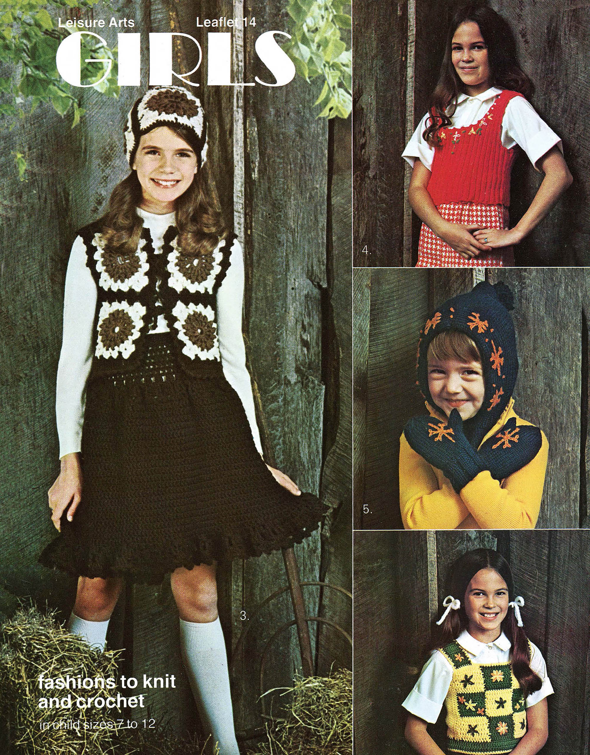Leisure Arts Leaflet 14 Girls Fashions To Knit And Crochet eBook