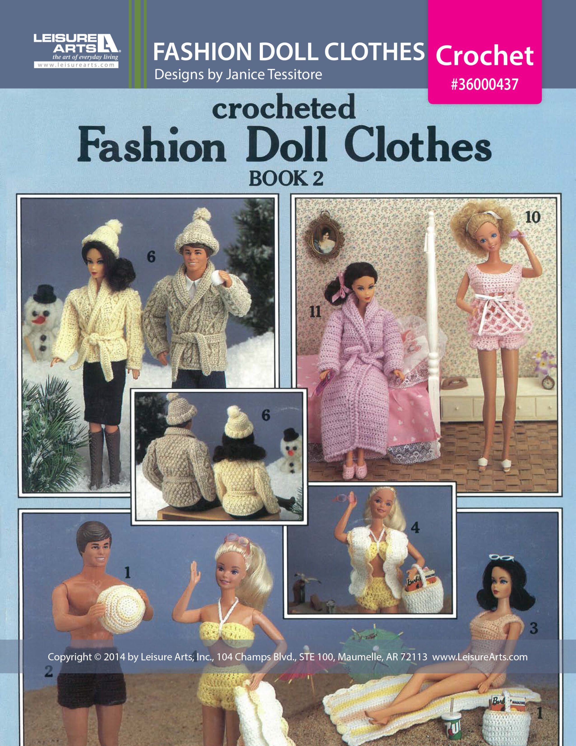 Leisure Arts Fashion Doll Clothes Book 2 Crochet eBook