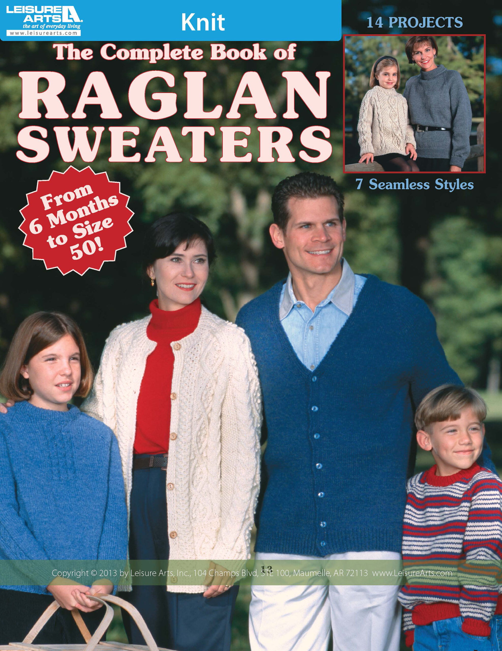 Leisure Arts The Complete Book Of Raglan Sweaters Knit eBook