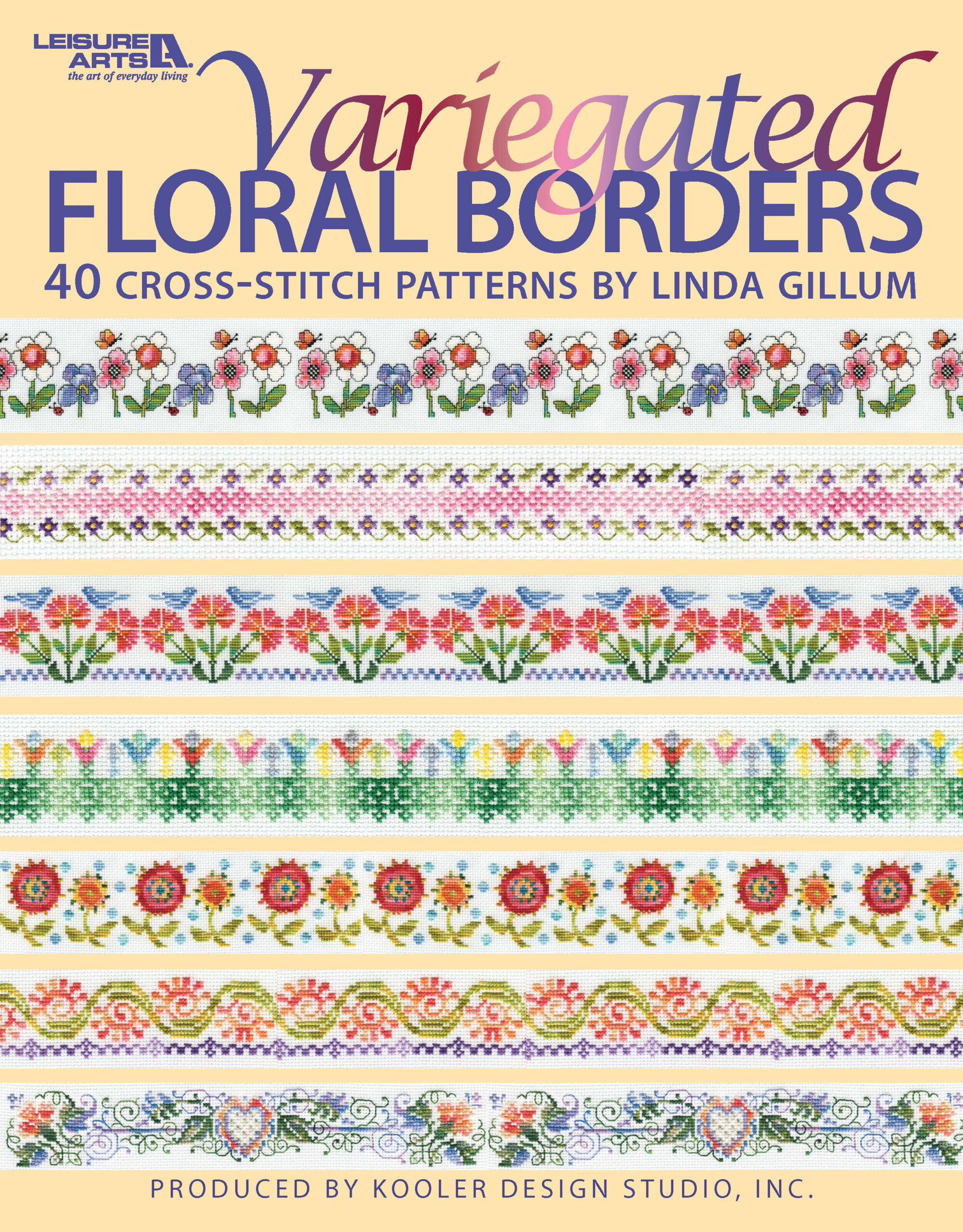 Leisure Arts Variegated Floral Borders Cross Stitch eBook