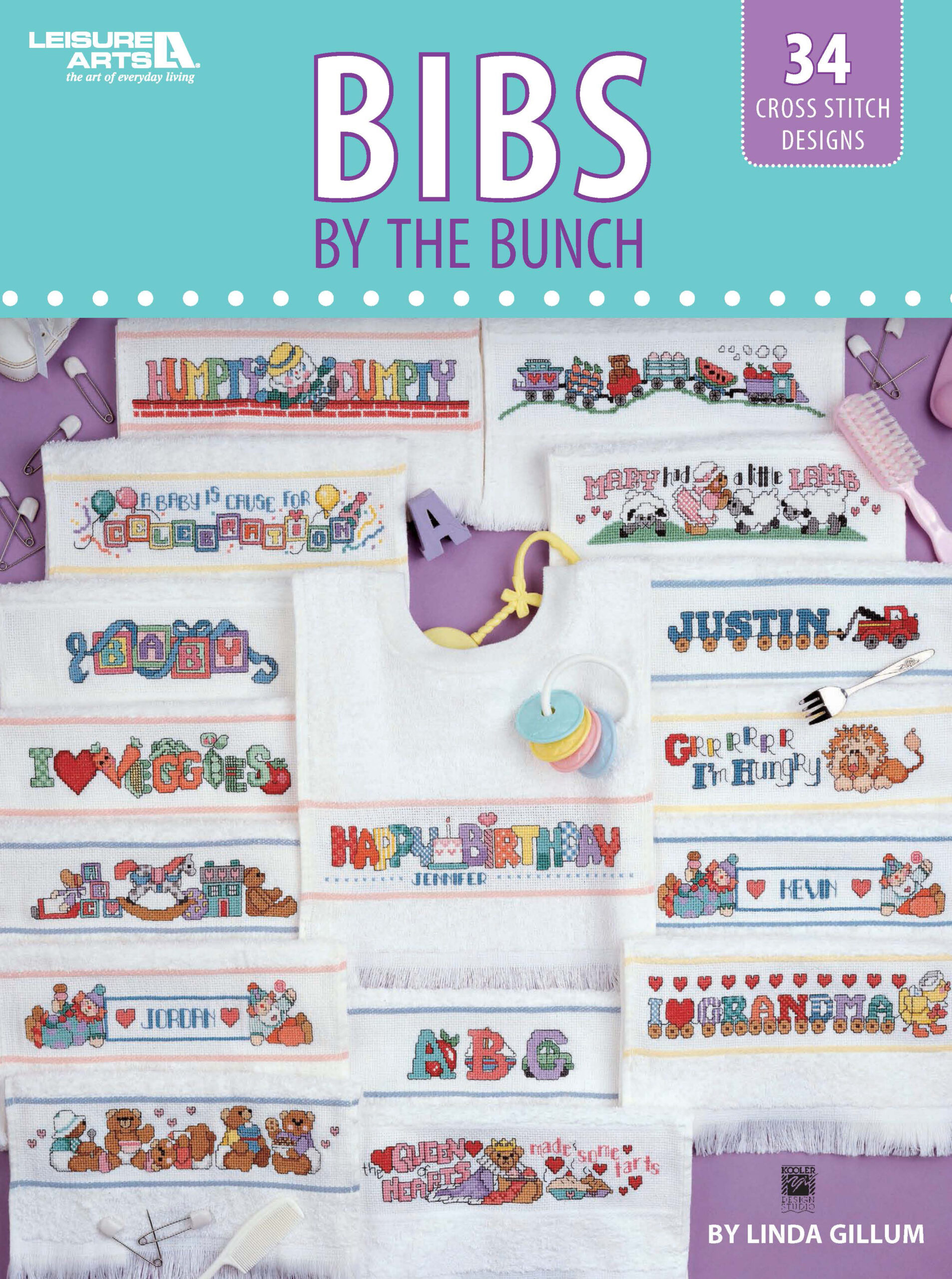 Leisure Arts Bibs By The Bunch Cross Stitch eBook