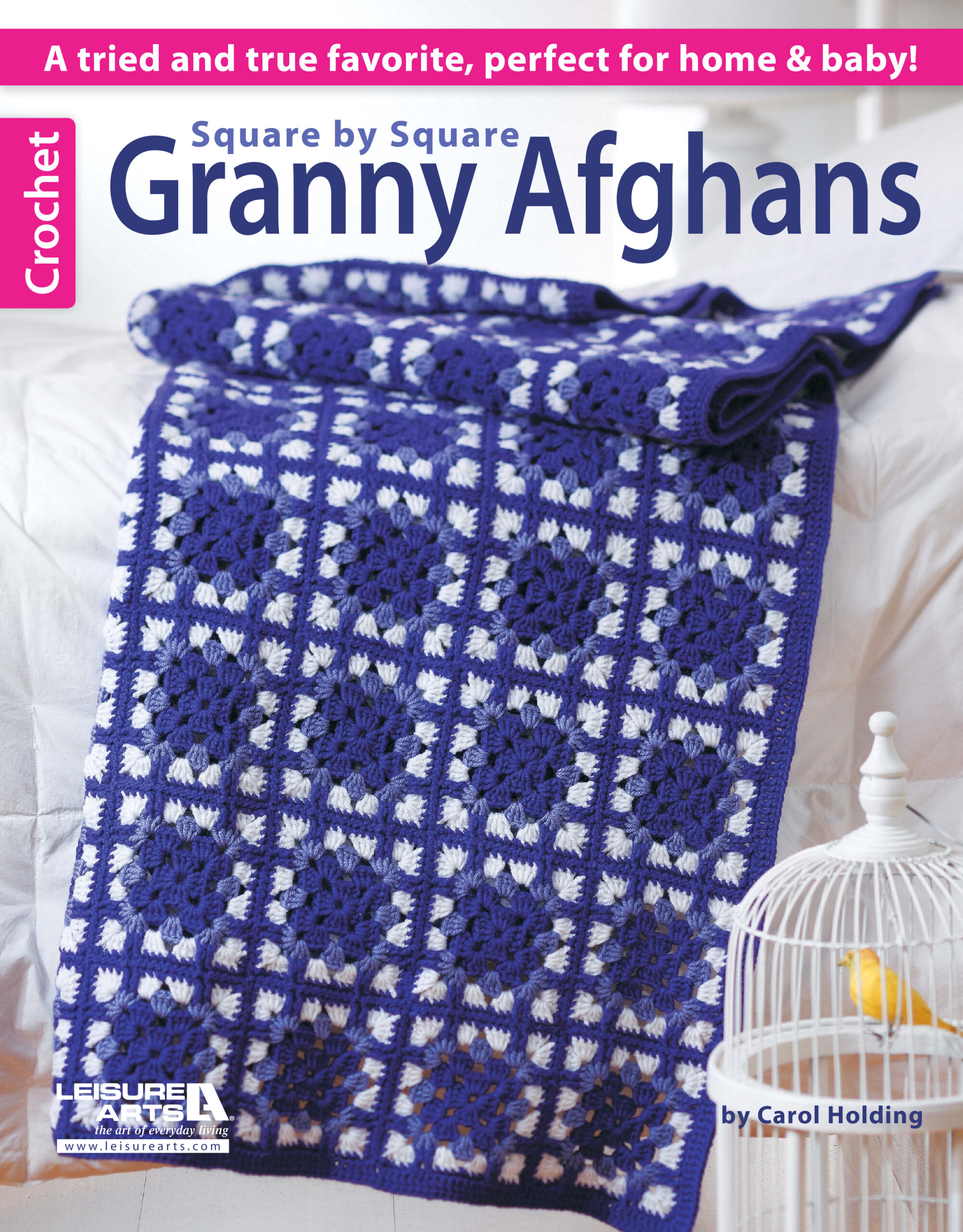 Leisure Arts Square By Square Granny Afghans Crochet eBook