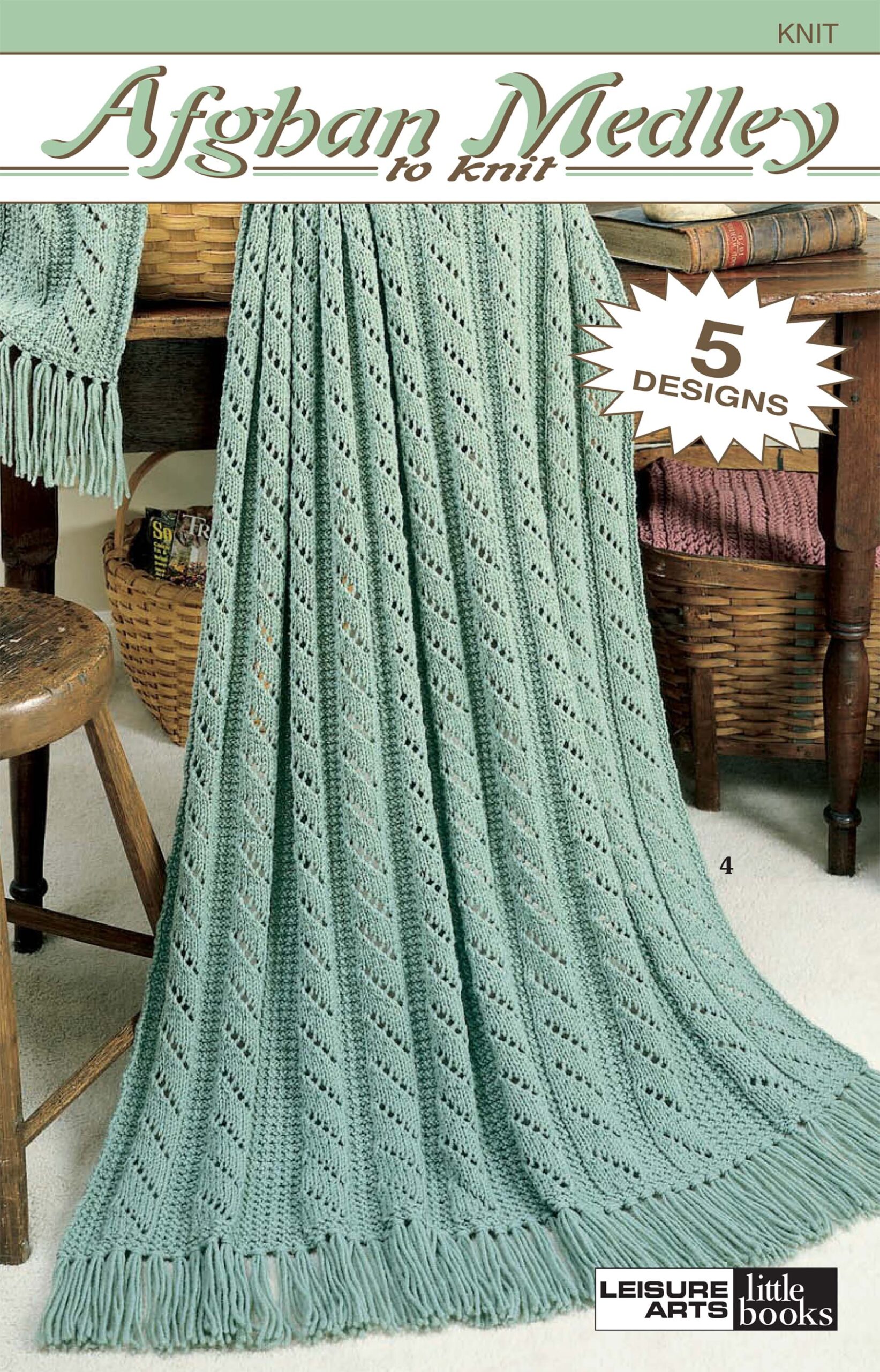 Leisure Arts Afghan Medley to Knit eBook