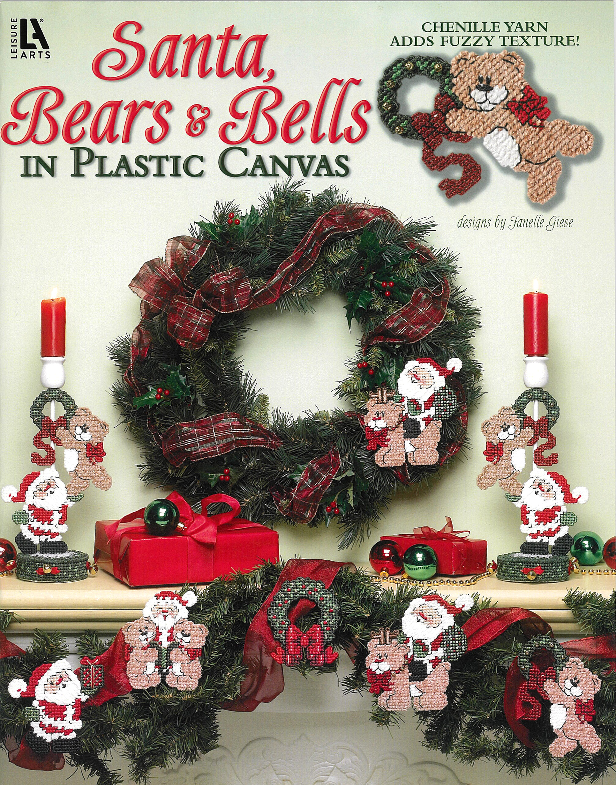 Stitcherys Santa, Bears, Bells In Plastic Canvas