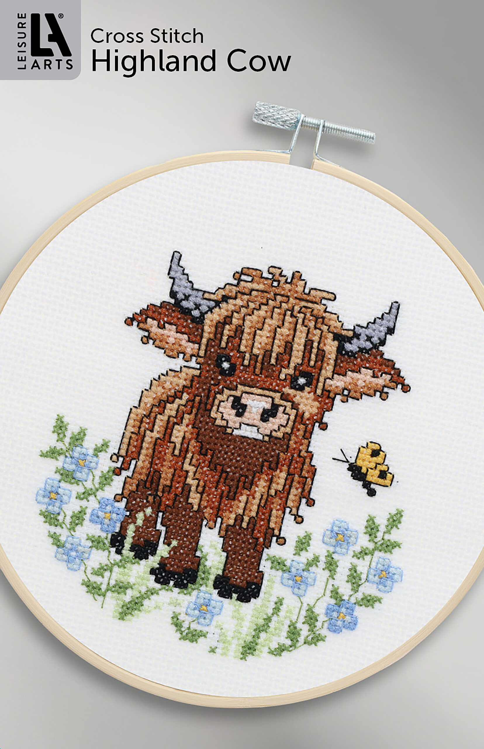 Leisure Arts Linders Cross Stitch Highland Cow