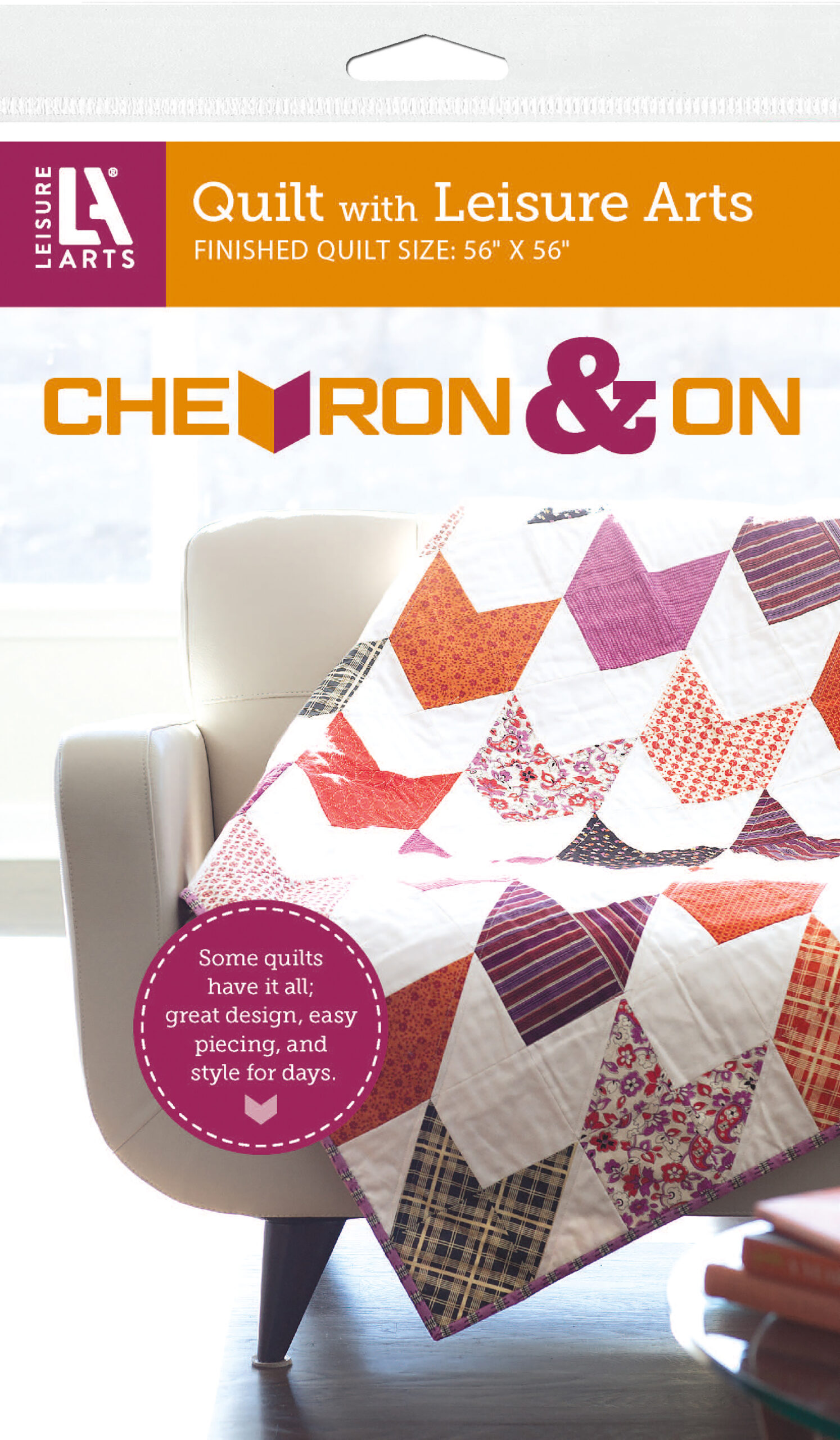 Leisure Arts Chevron On Quilt Pattern