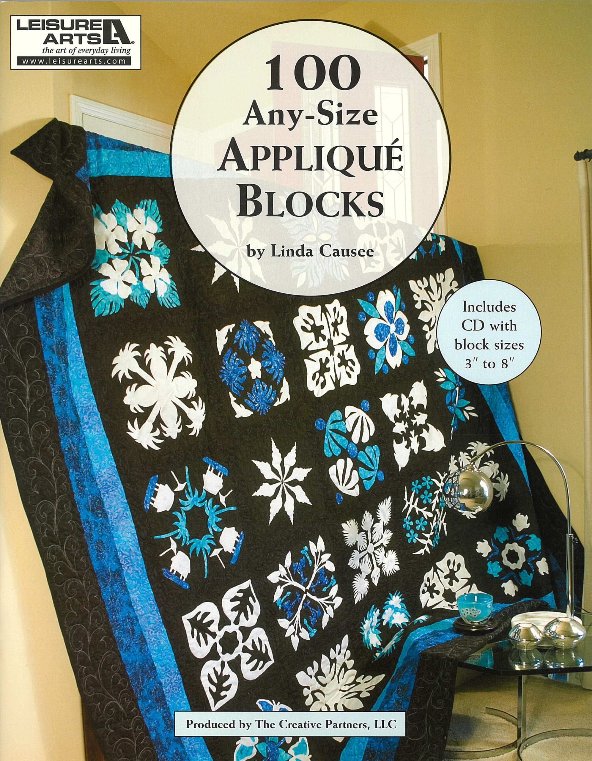 100 Any-Size Applique Blocks CD &