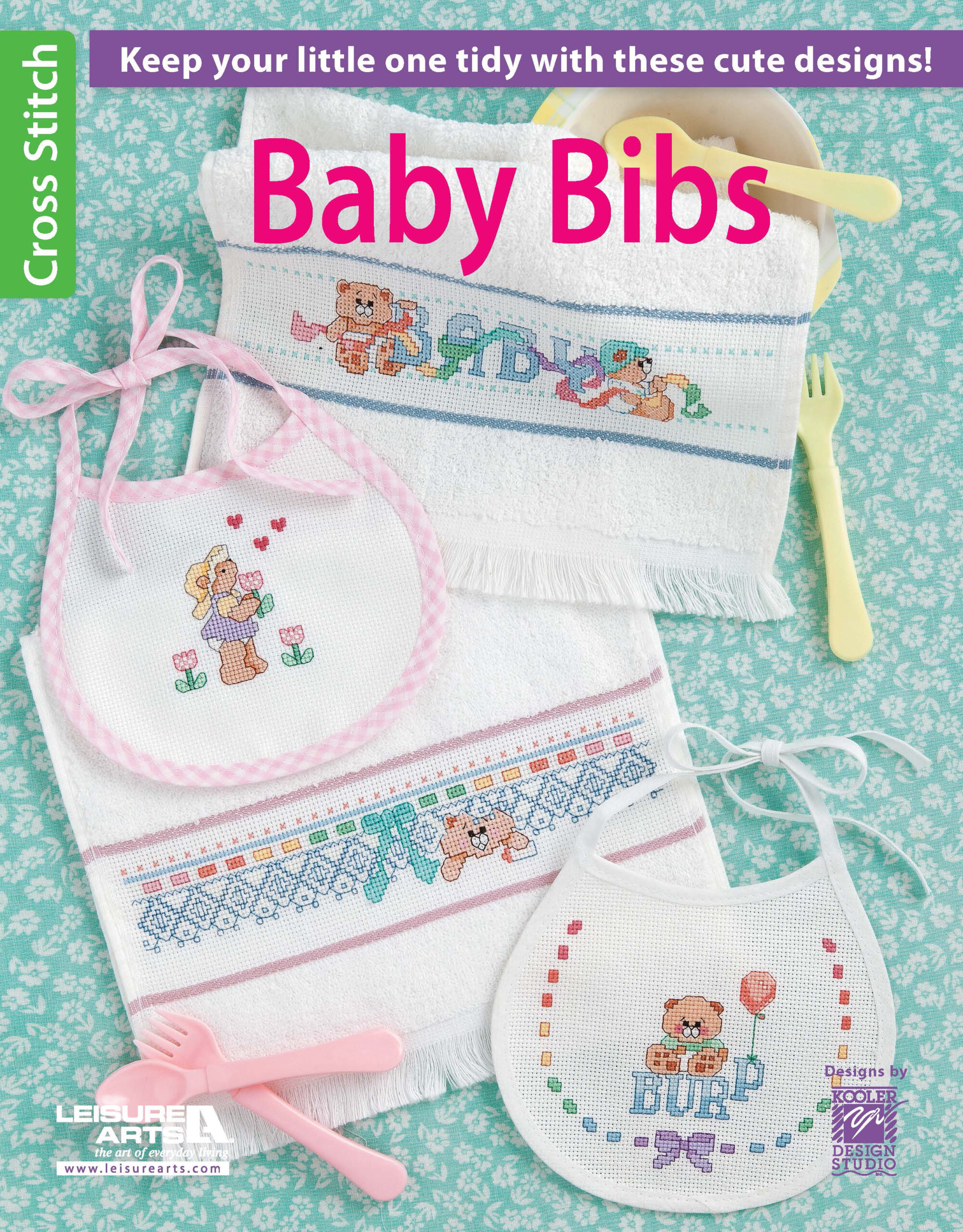 Leisure Arts Baby Bibs Cross Stitch Book