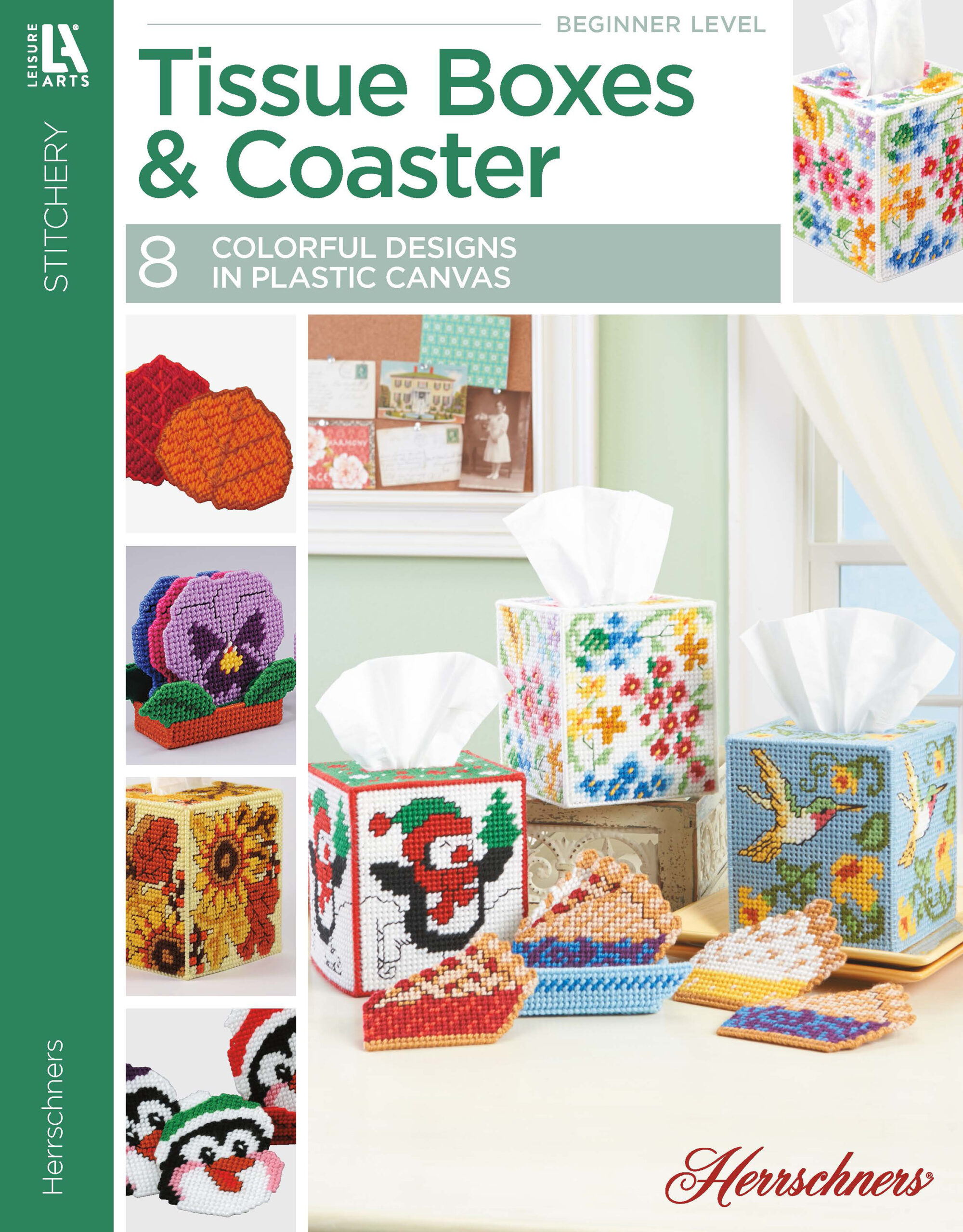 Stitchery Tissue Boxes & Coasters Plastic Canvas Herrschners