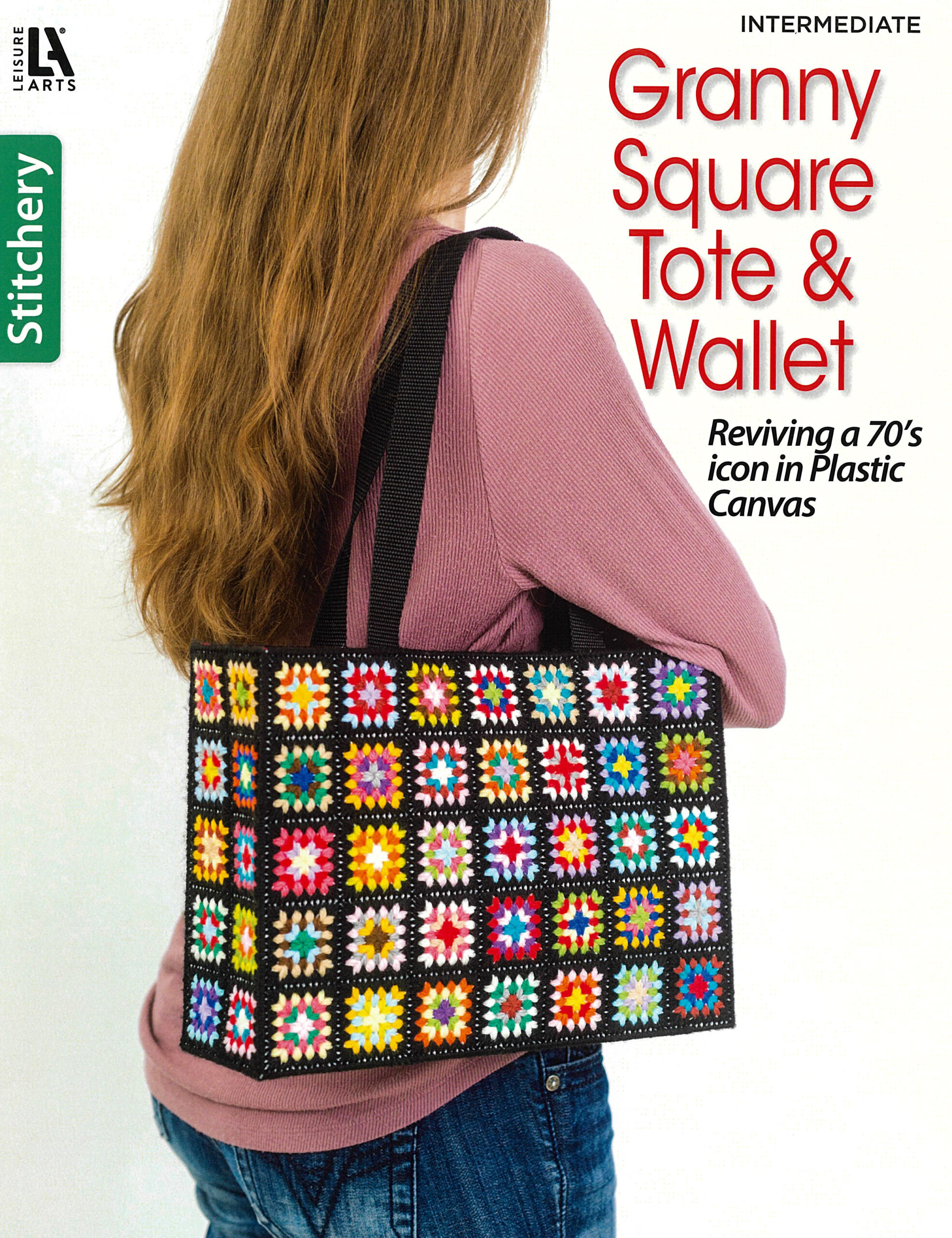 Granny Square Tote & Wallet Plastic Canvas Stitchery