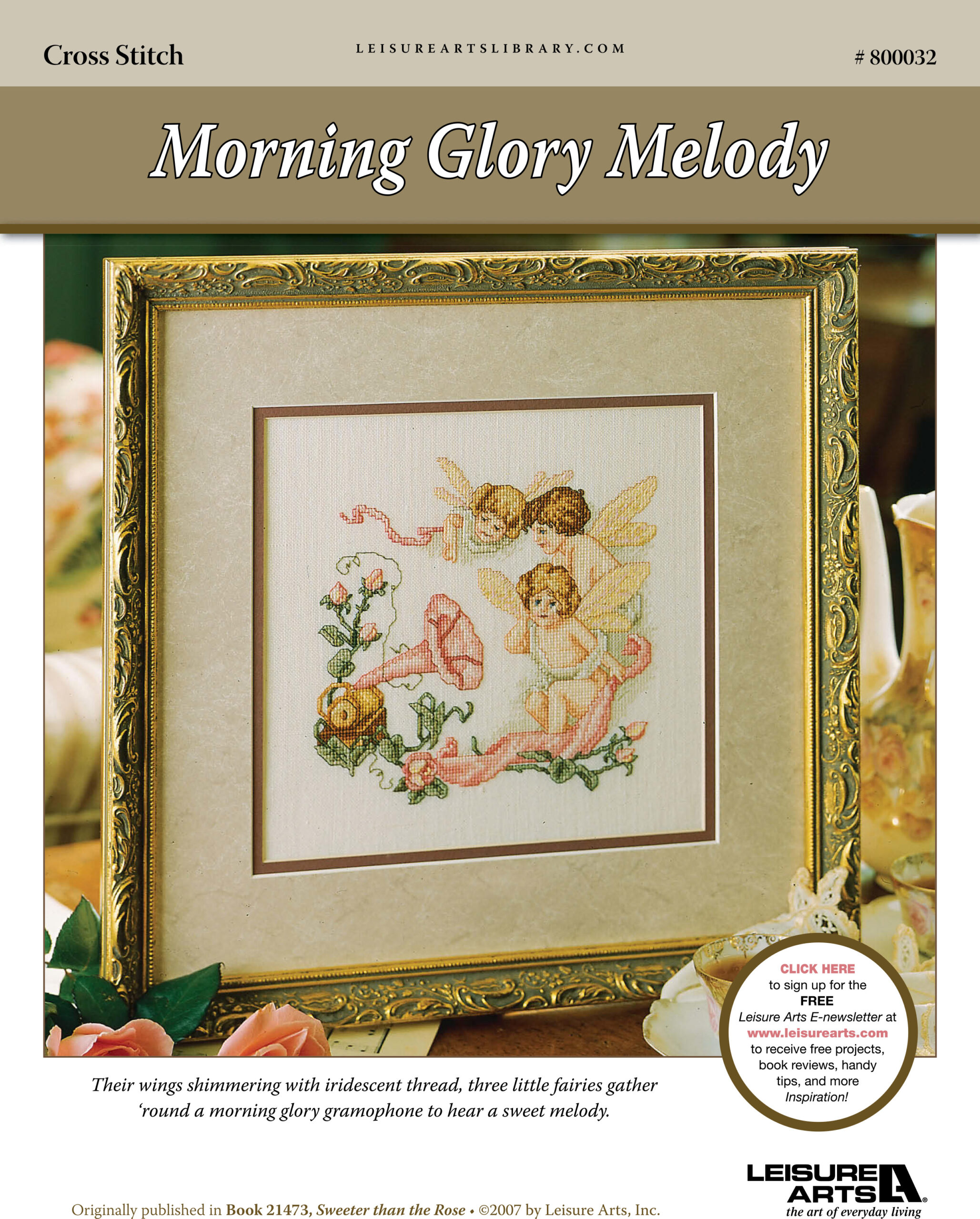 Leisure Arts Sweeter Than The Rose Morning Glory Melody Cross Stitch ePattern