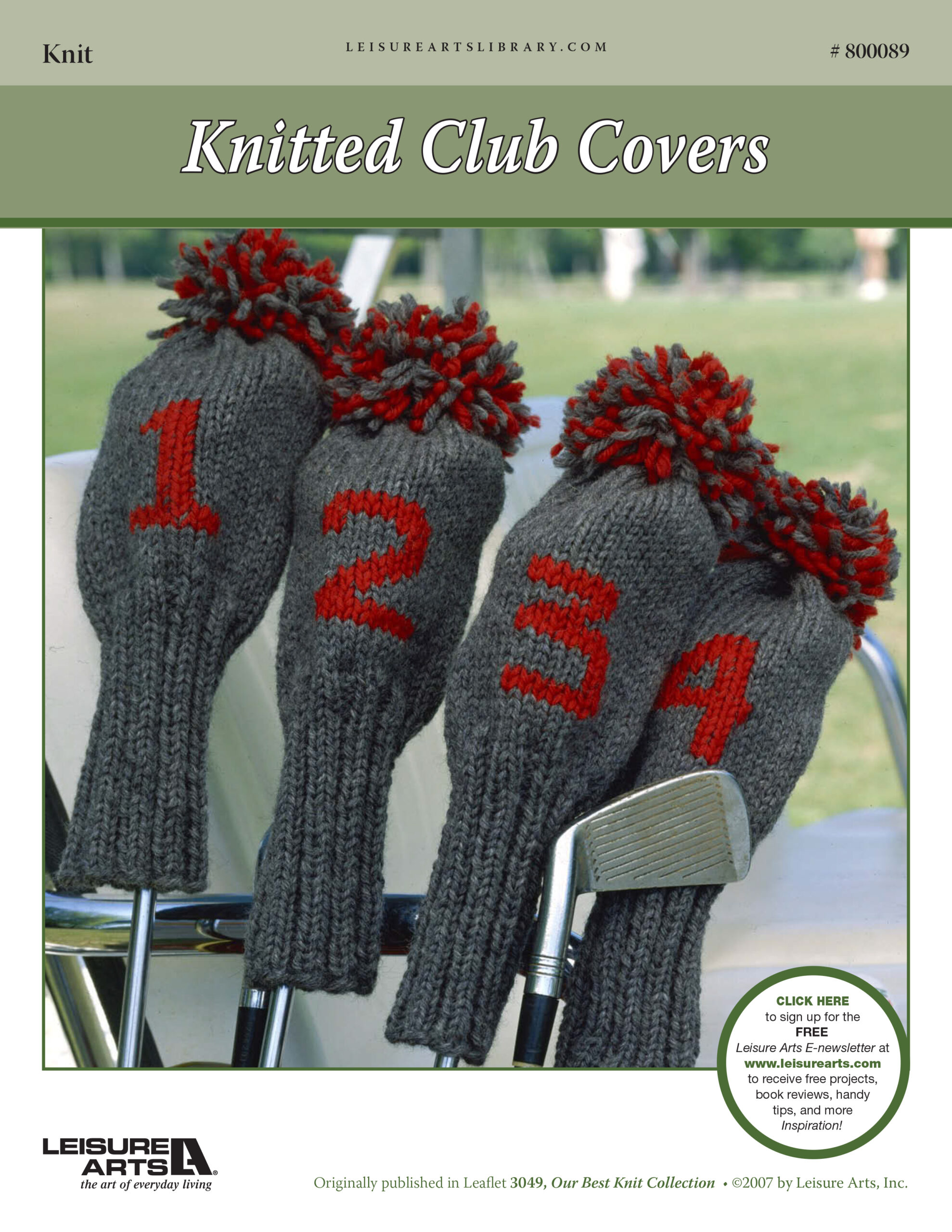 Leisure Arts Our Best Knit Collection Knitted Club Covers ePattern
