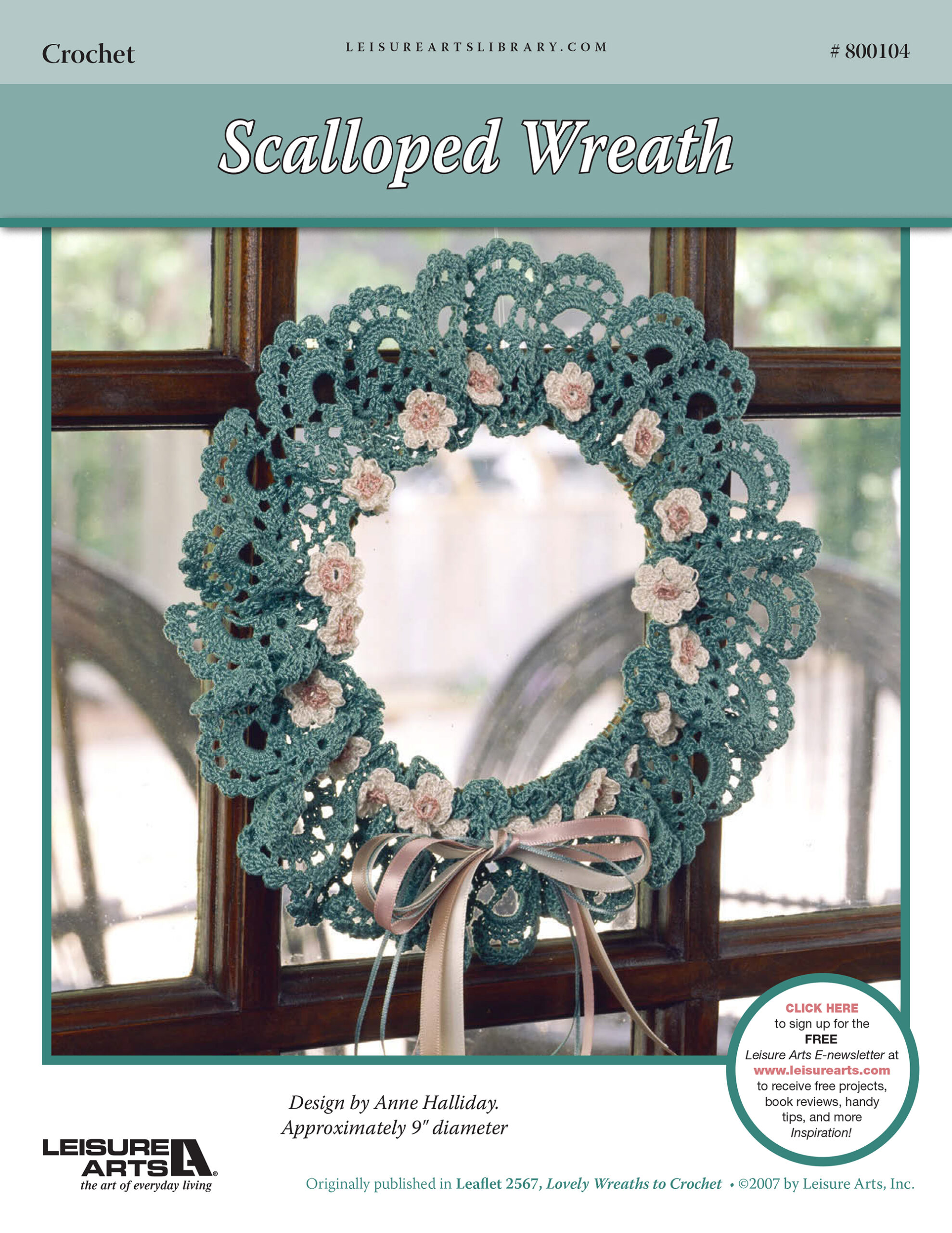 Leisure Arts Lovely Wreaths To Crochet Scalloped ePattern