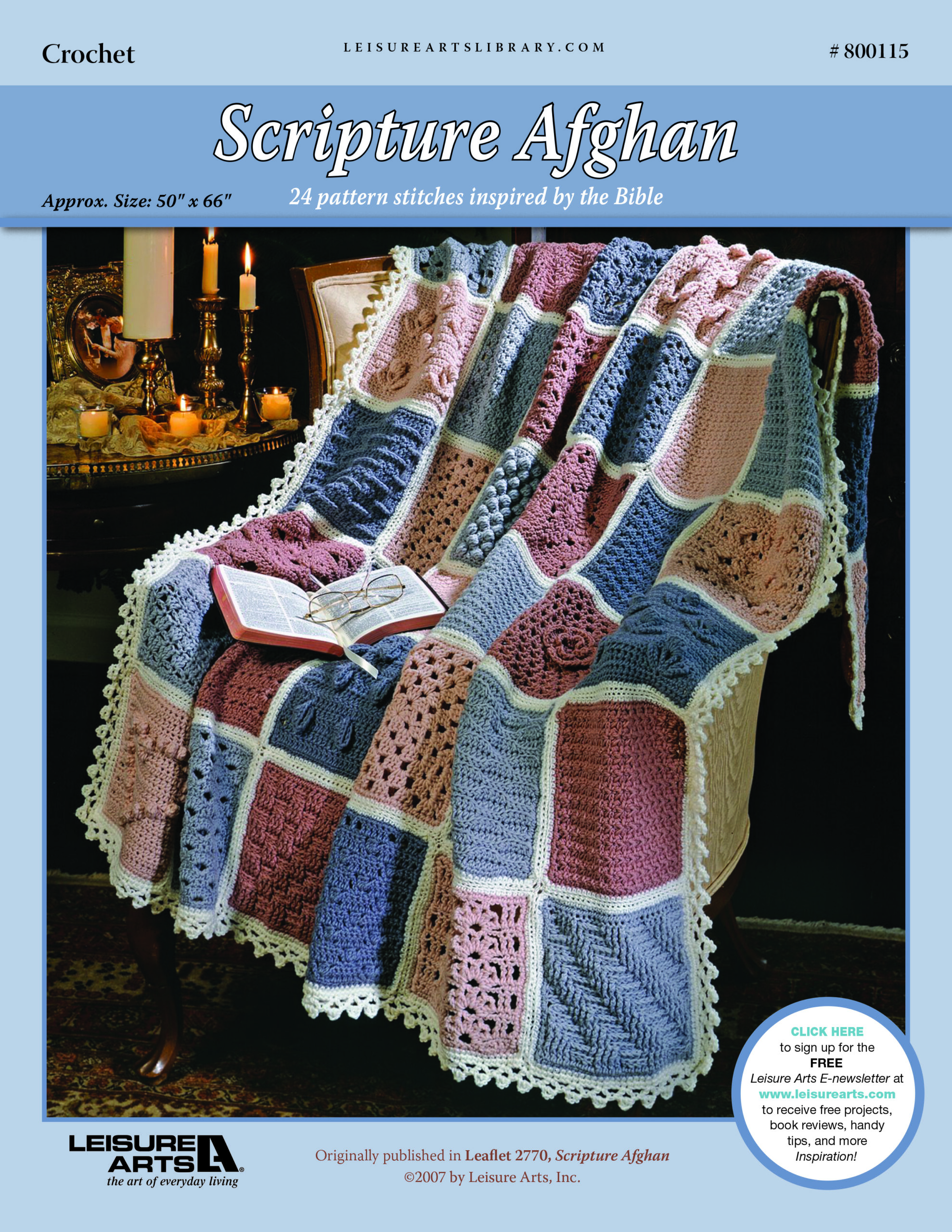 Leisure Arts Scripture Afghan Crochet ePattern