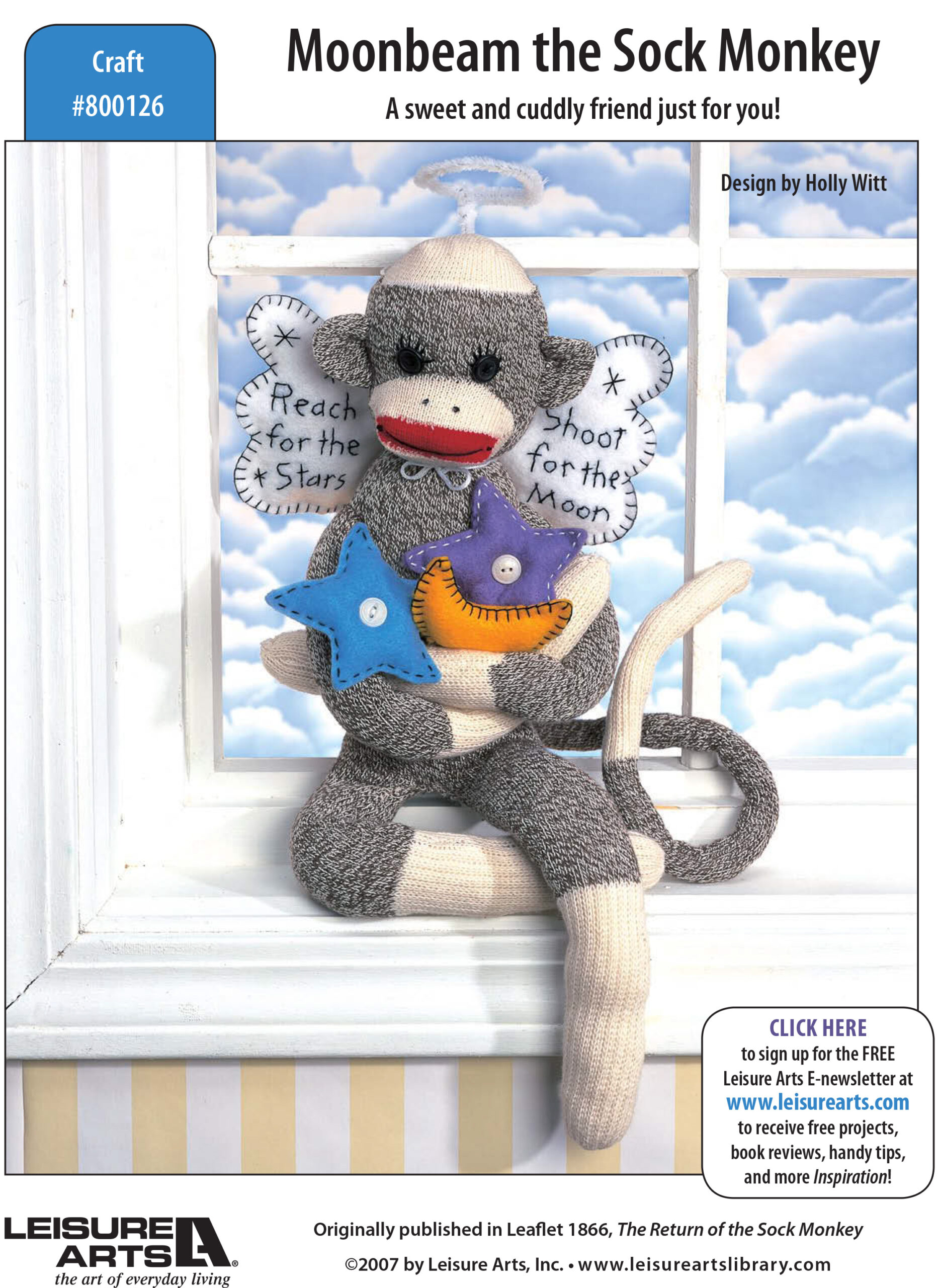 Leisure Arts Moonbeam The Sock Monkey Sewing ePattern