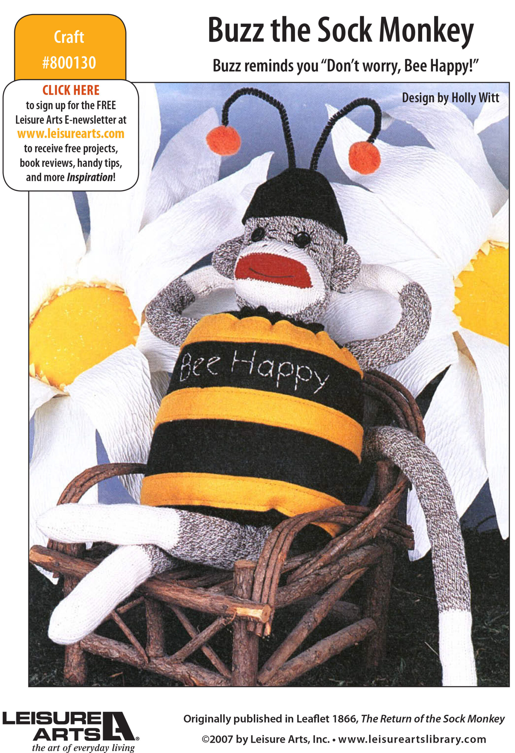 Leisure Arts Buzz The Sock Monkey Sewing ePattern