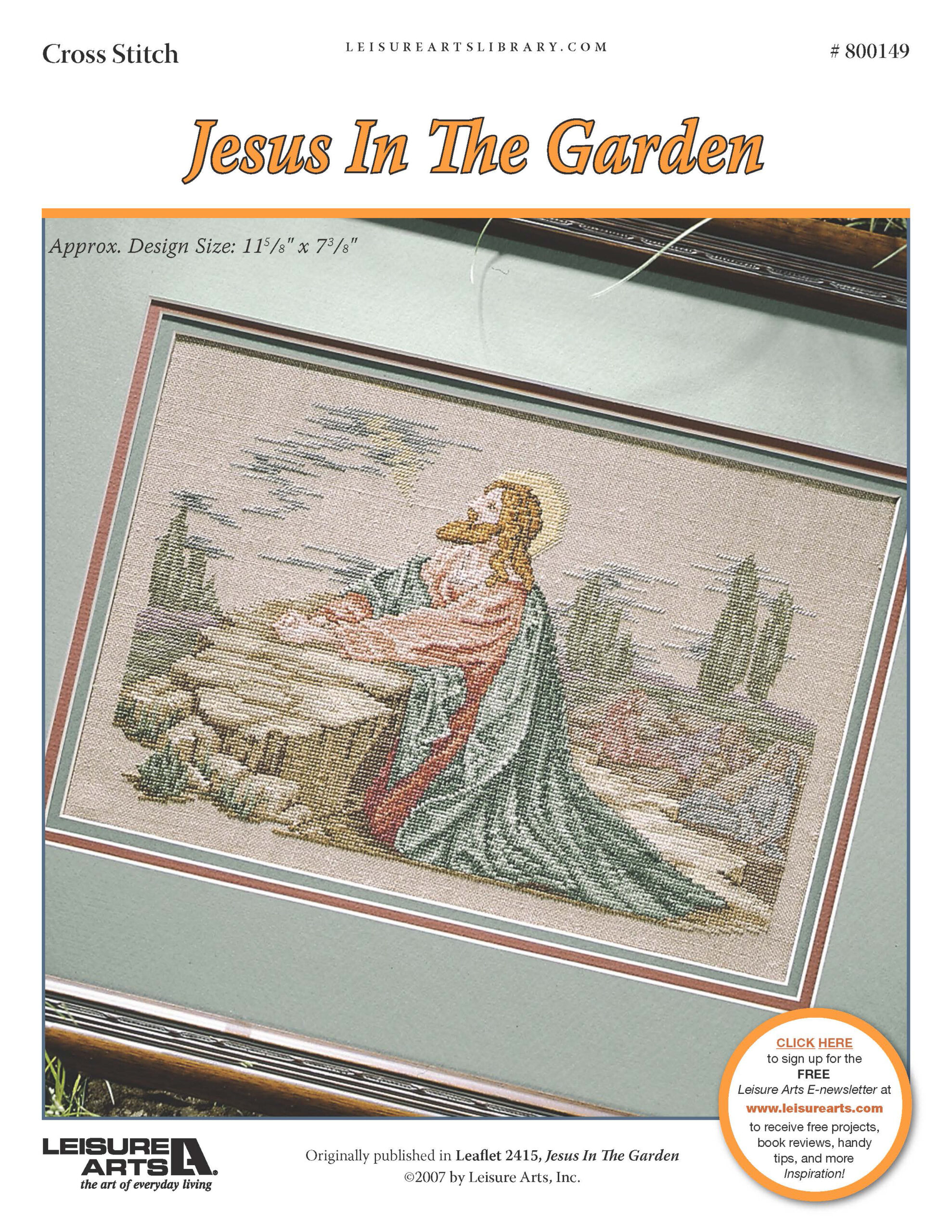 Leisure Arts Jesus In The Garden Cross Stitch ePattern
