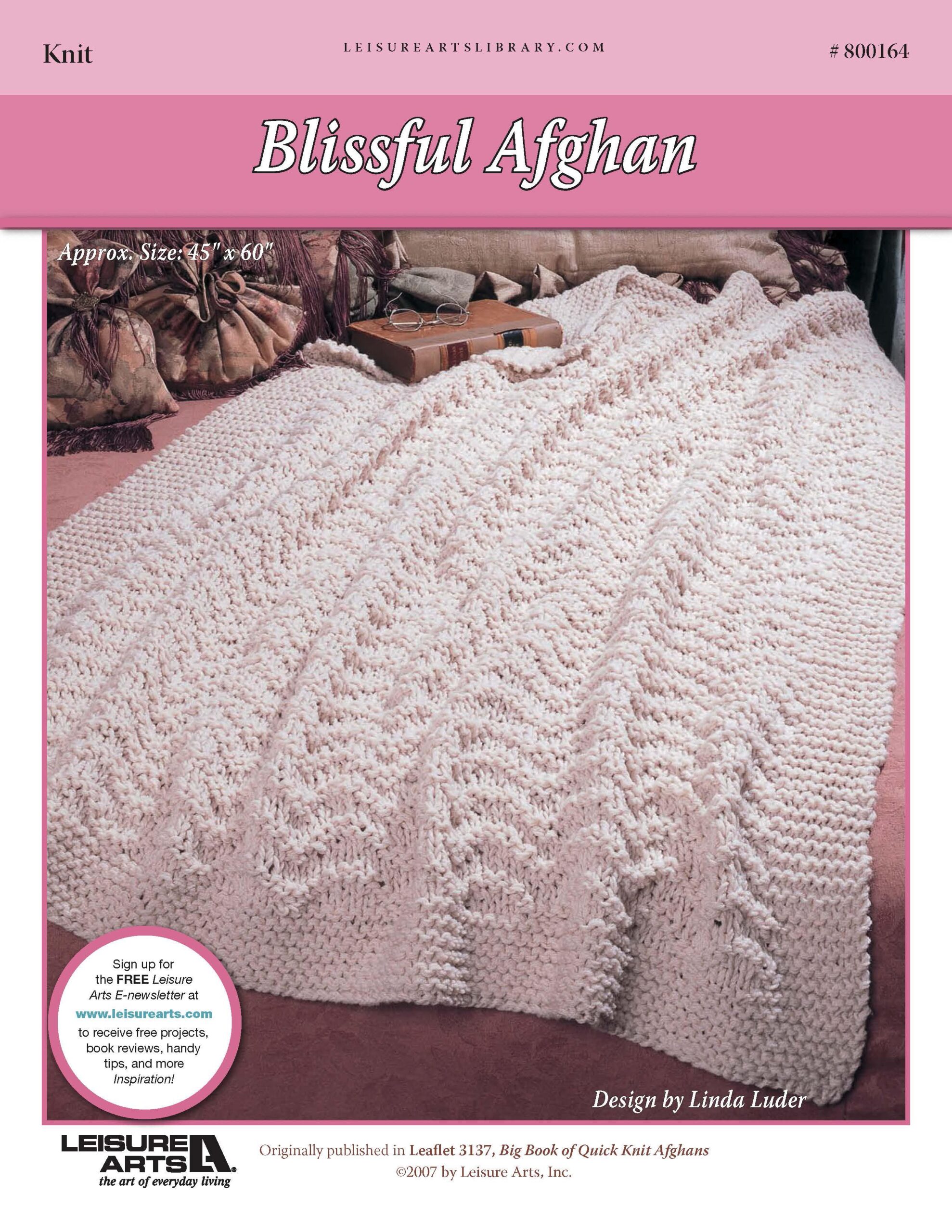 Leisure Arts Big Book Of Quick Knit Afghans Blissful ePattern