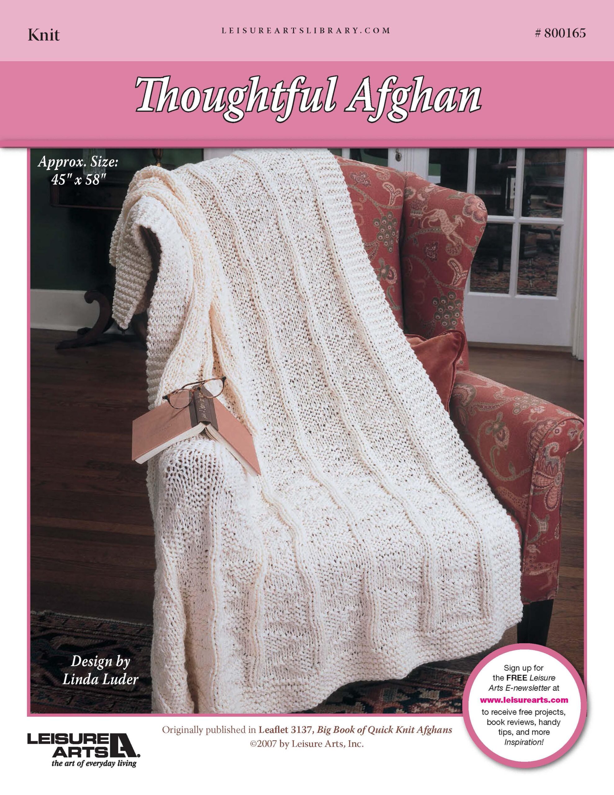 Leisure Arts Big Book Of Quick Knit Afghans Thoughtful ePattern