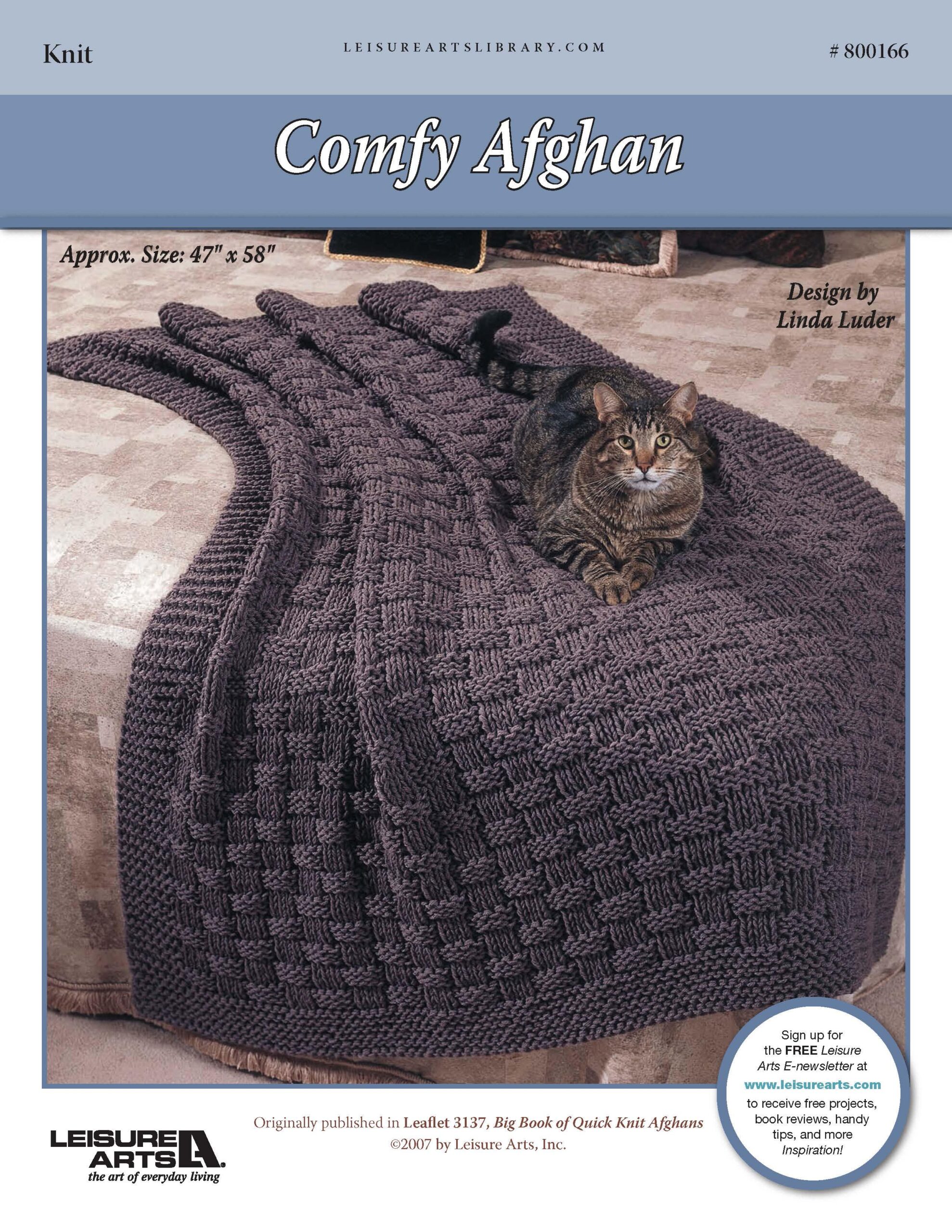 Leisure Arts Big Book Of Quick Knit Afghans Comfy ePattern