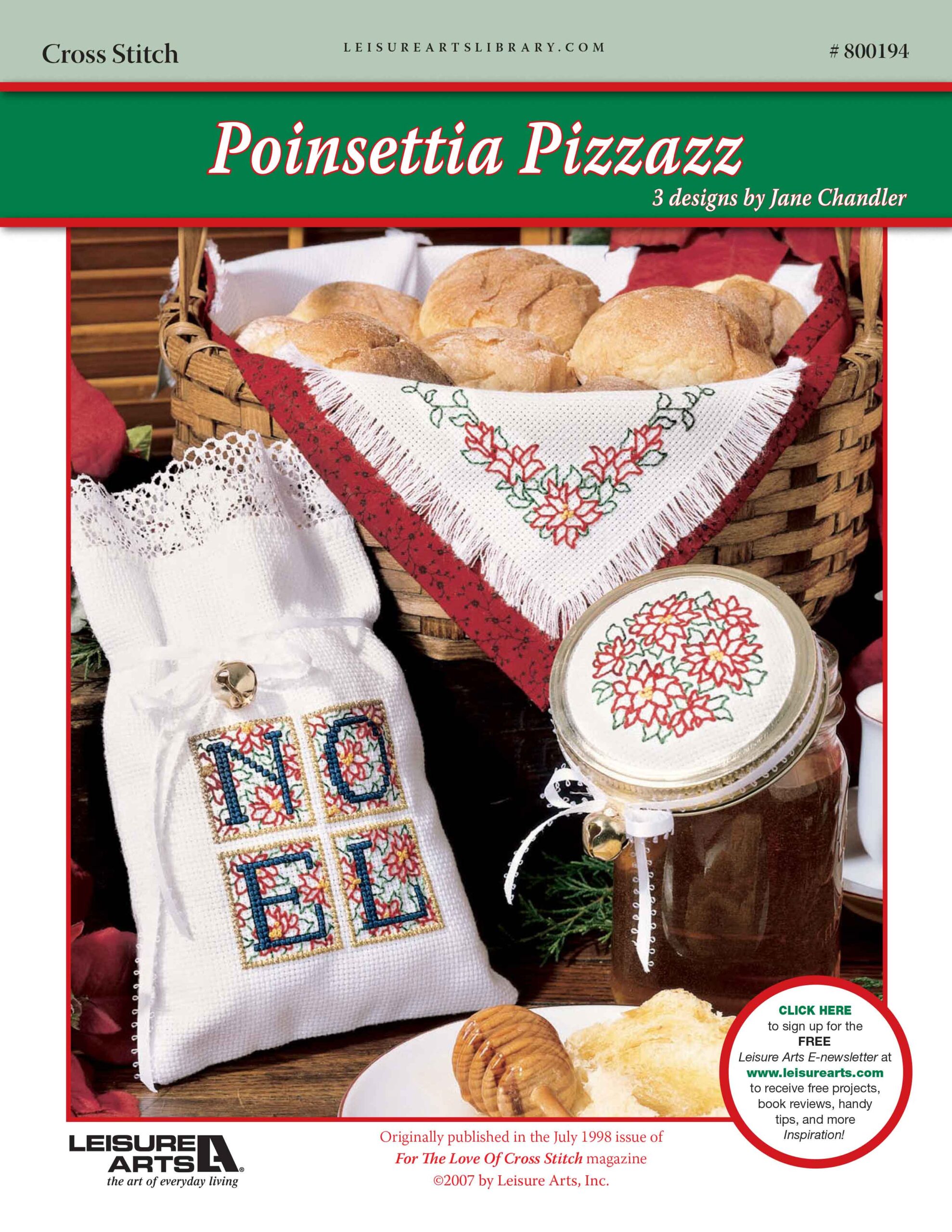 Leisure Arts Poinsettia Pizzazz Cross Stitch ePattern