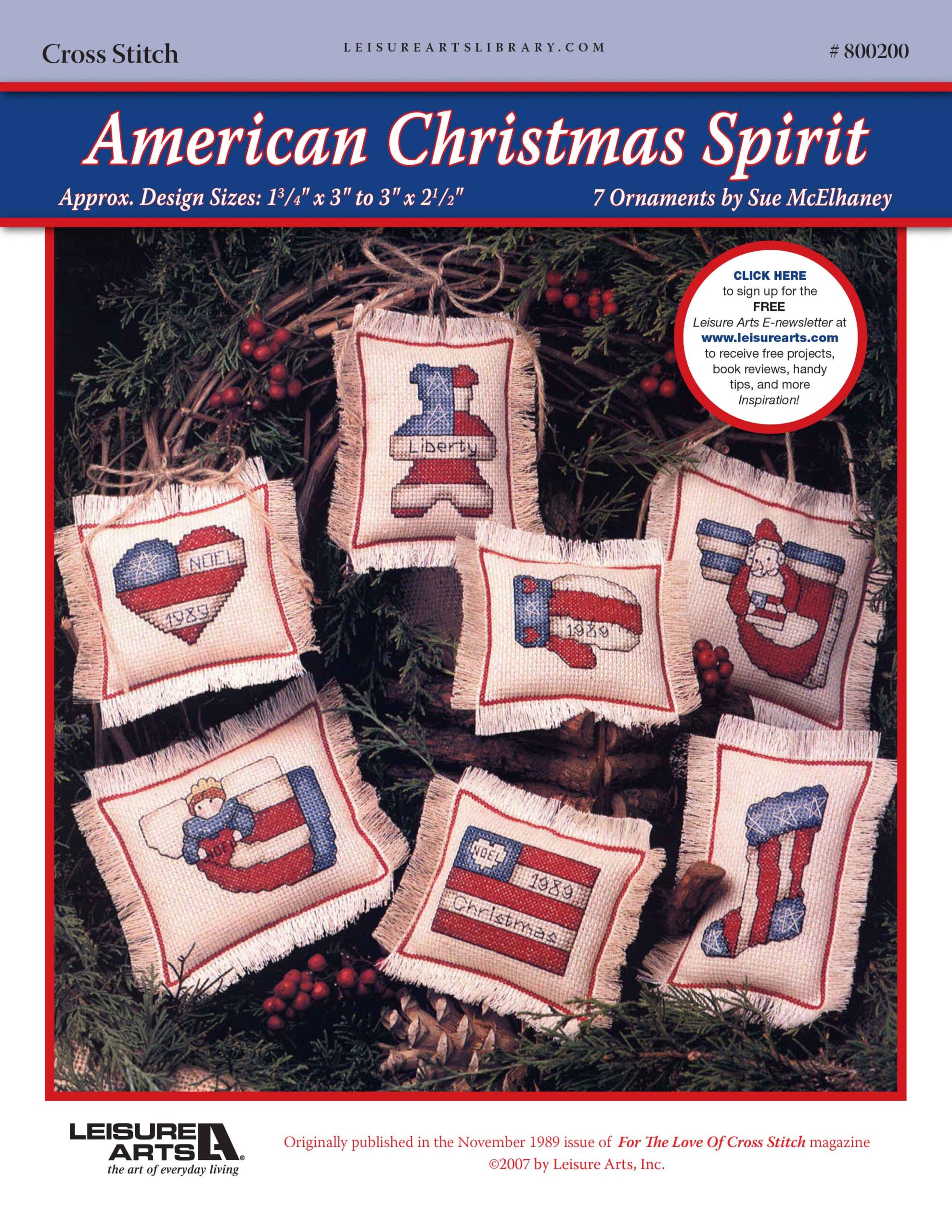 Leisure Arts American Christmas Spirit Cross Stitch ePattern